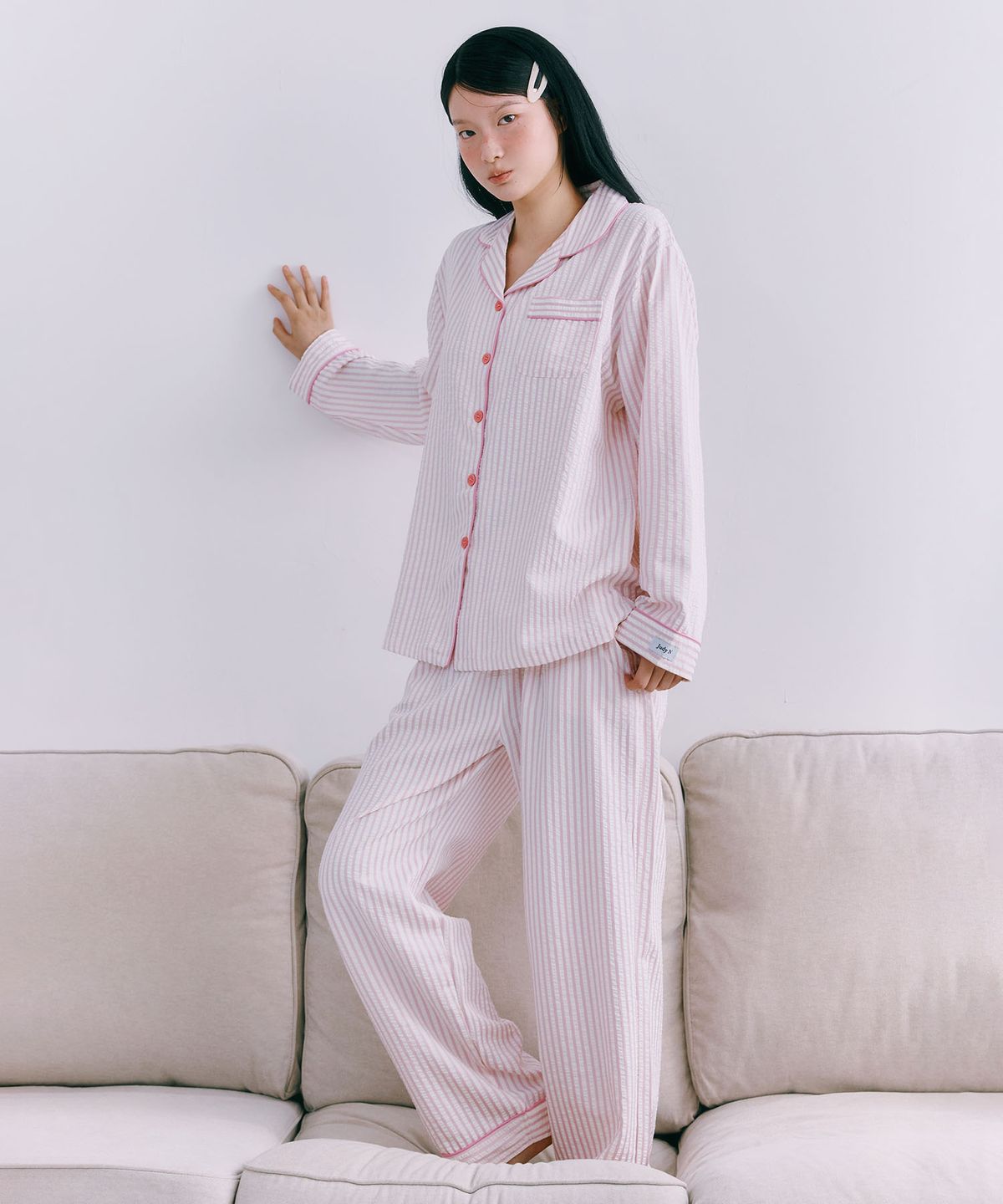 주디앤(JUDYN) [2PACK] 로니 긴팔 잠옷 파자마 세트