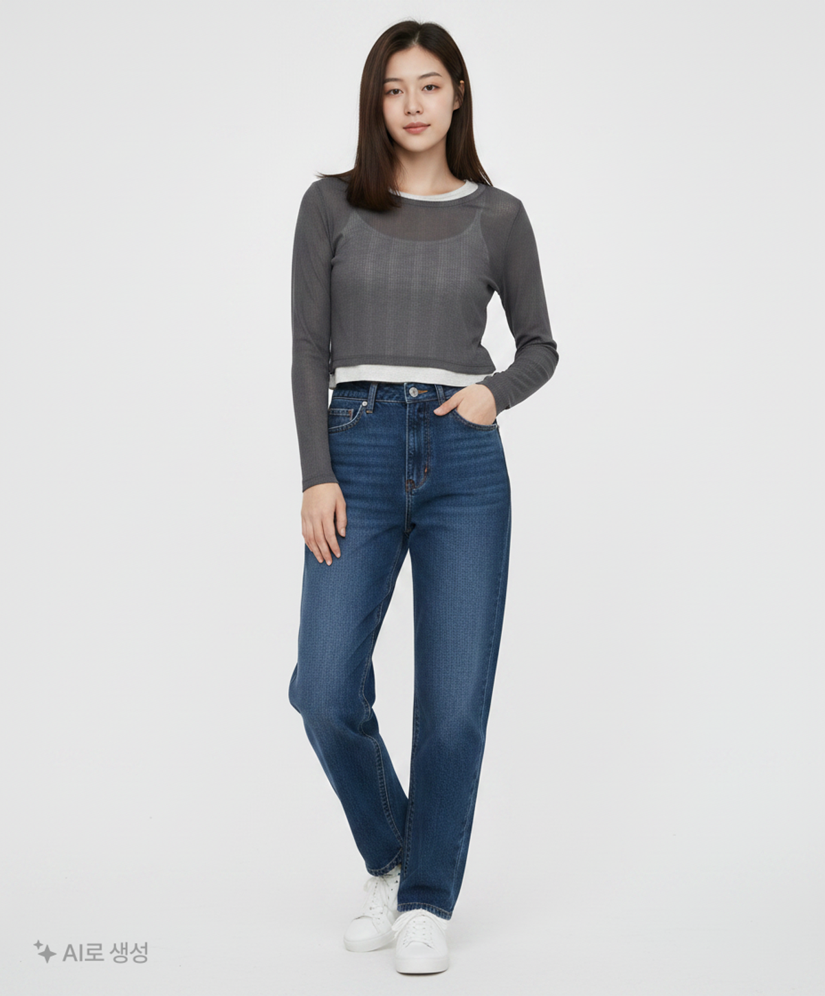 미쏘(MIXXO) 레이어드 긴팔 티셔츠 RE LWG301A_MIWLWG54QA M
