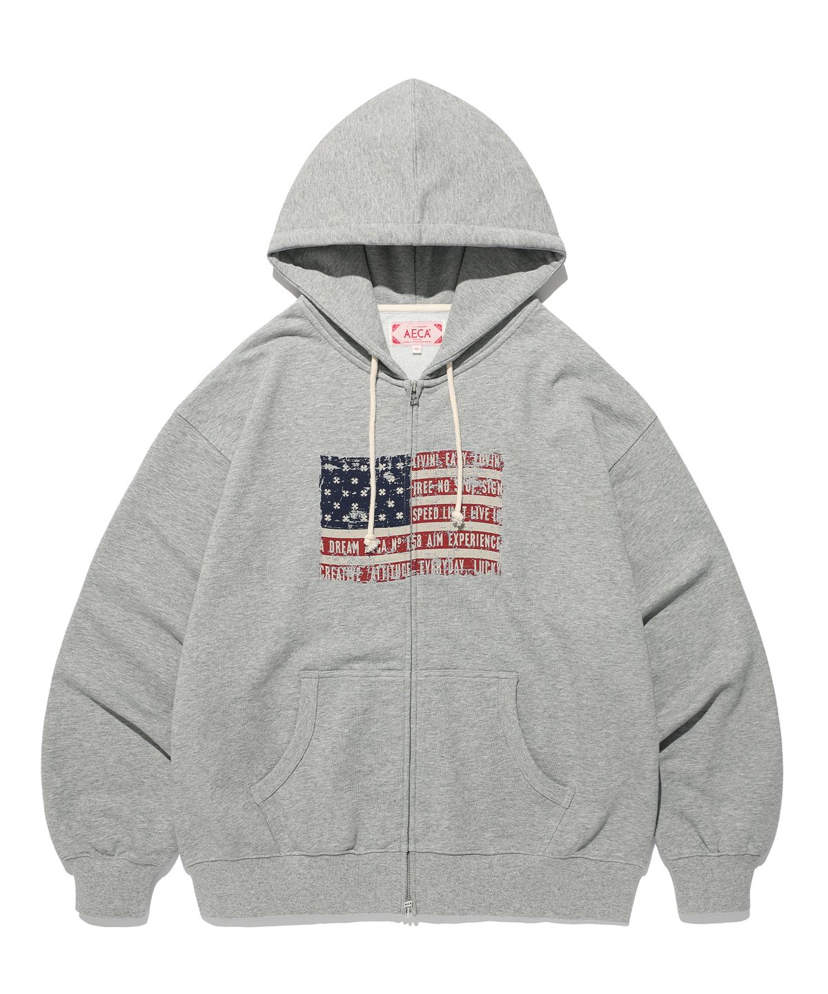에이카화이트(AECA) EASY & FREE FLAG ZIP-UP HOODIE (3color)