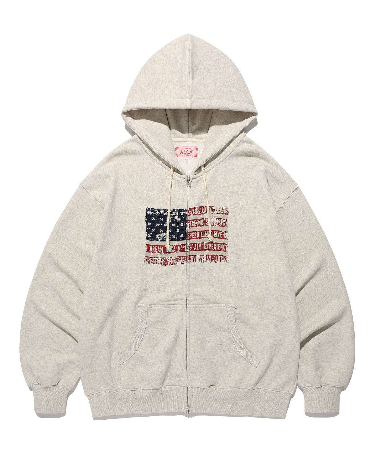 에이카화이트(AECA) EASY & FREE FLAG ZIP-UP HOODIE (3color)