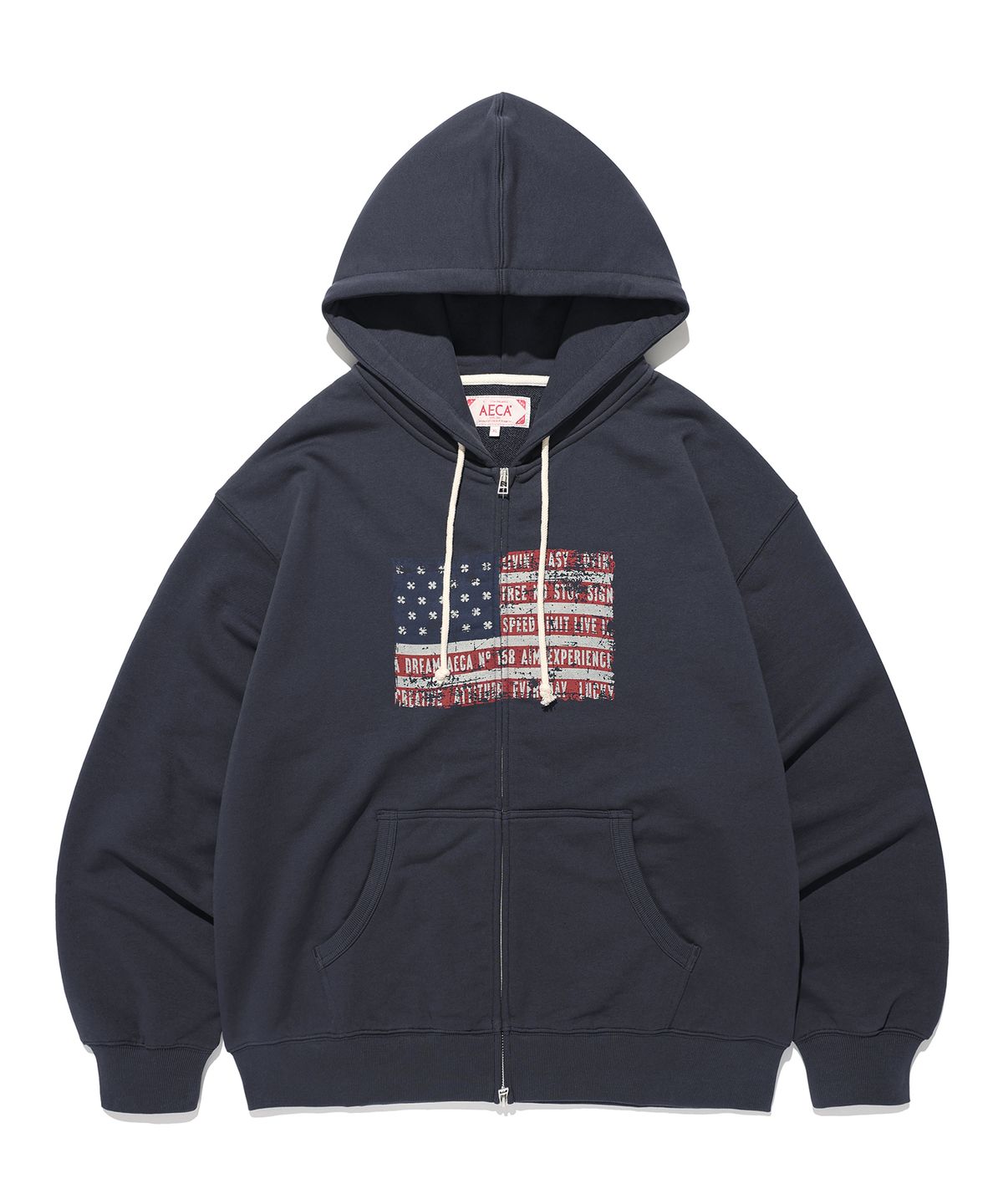 에이카화이트(AECA) EASY & FREE FLAG ZIP-UP HOODIE (3color)