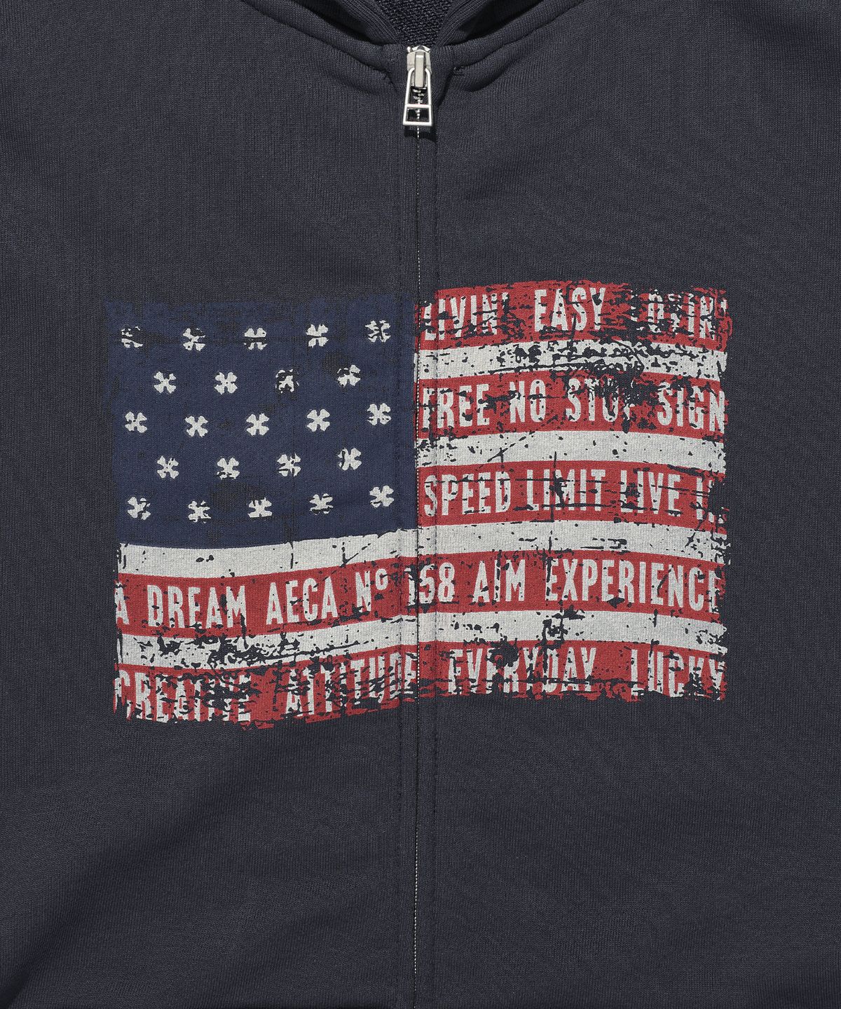 에이카화이트(AECA) EASY & FREE FLAG ZIP-UP HOODIE (3color)