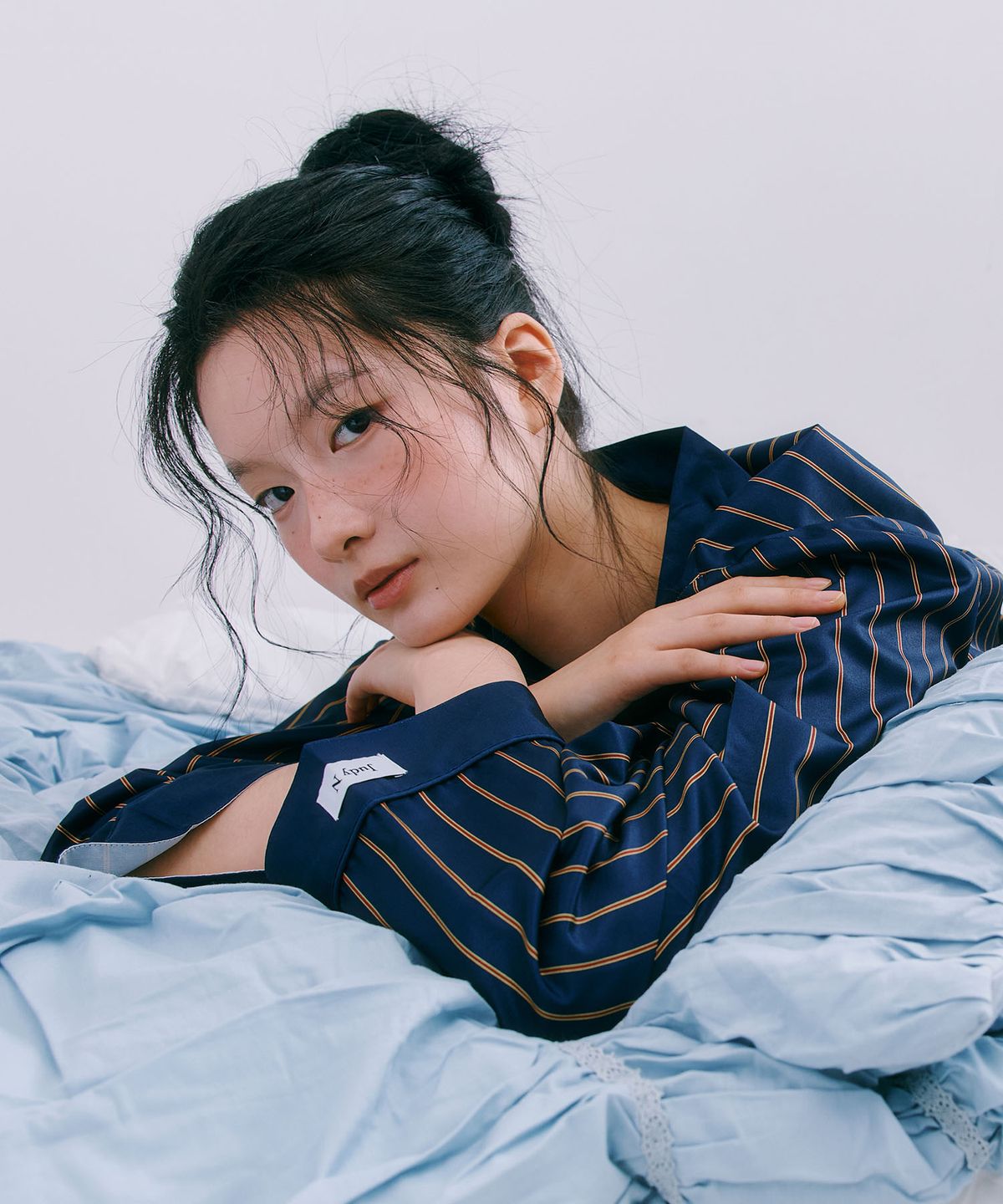 주디앤(JUDYN) [2PACK] 빈티지 클린핏 긴팔 잠옷 파자마 세트