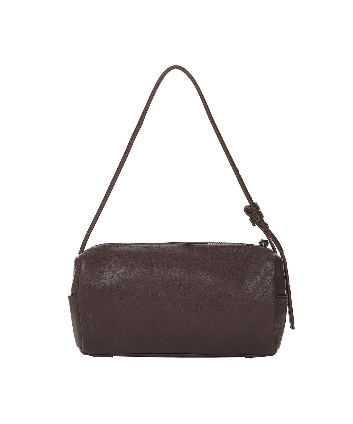 닉앤니콜(NICK&NICOLE) EMBOSSED METAL MINI BAG_BROWN