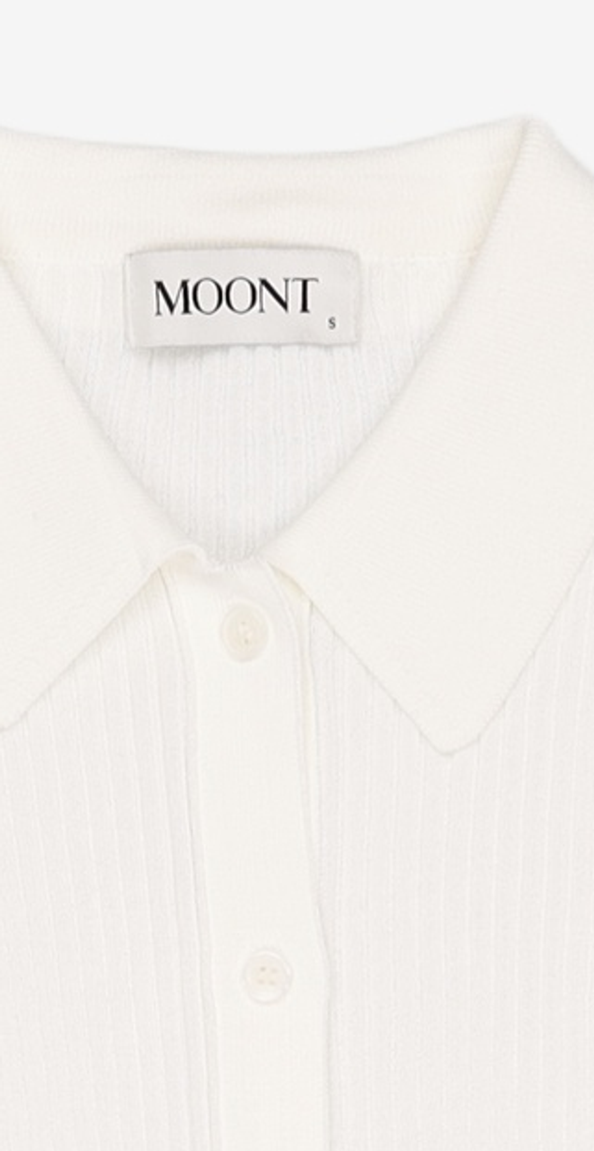 문트(MOONT) 카라 리브드 가디건 S