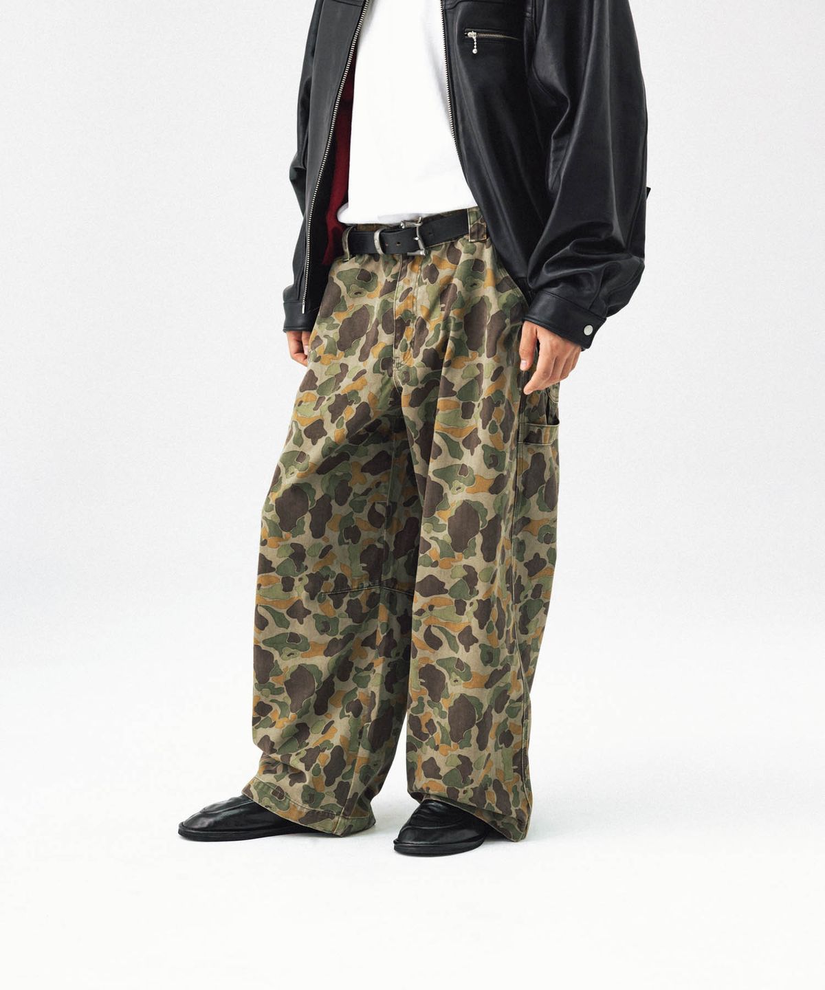 앵글런(ANGLAN) Military Work Wide Pants - Duck Camo