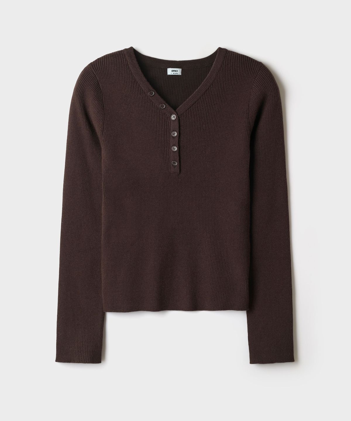 스파오(SPAO) [소프트얀] 립 헨리넥 니트_SPKWG49G02
