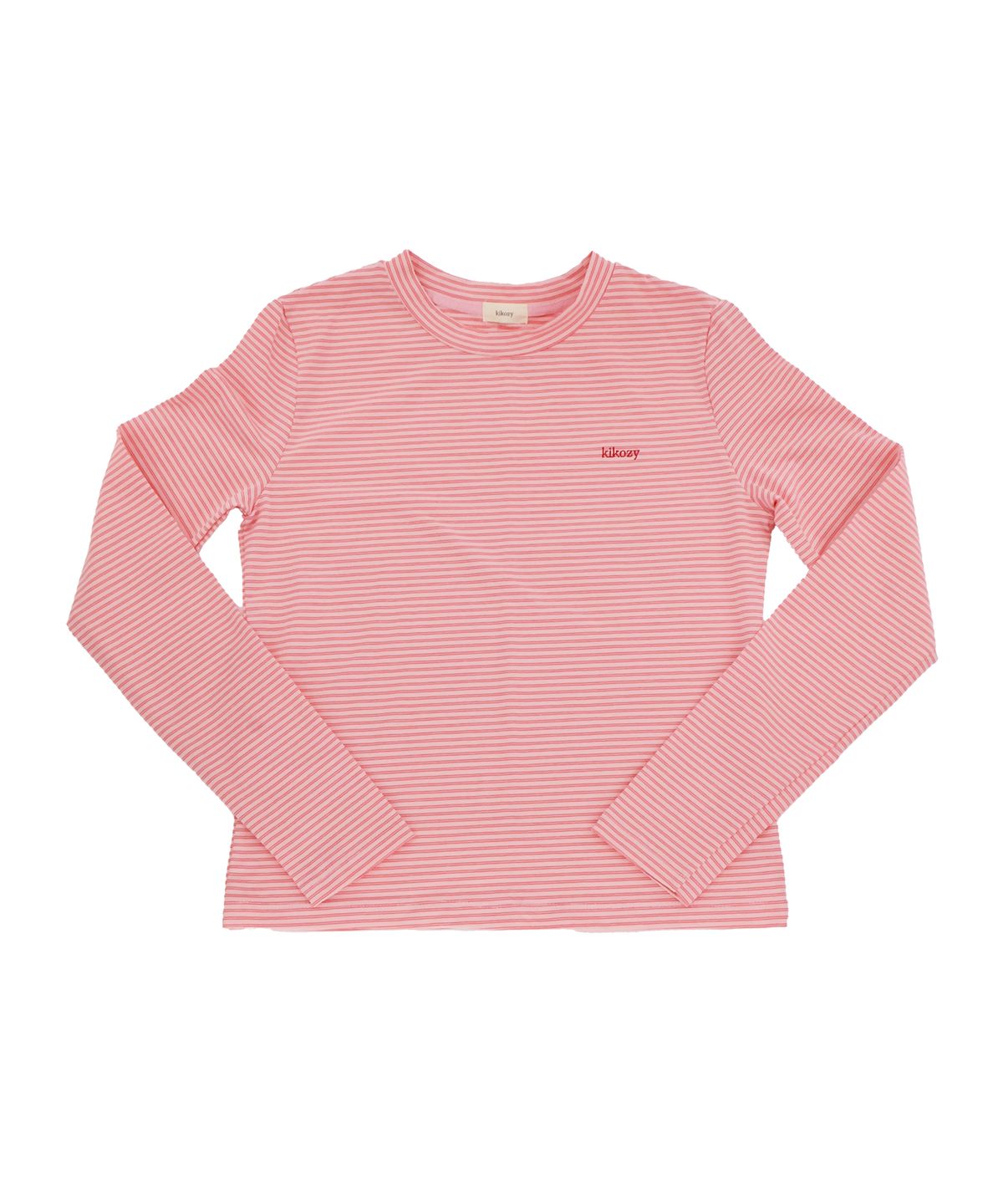 키코지(KIKOZY) Mellow Stripe Long Sleeve_Cherry Red