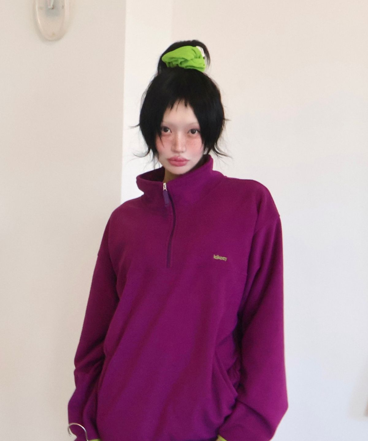 키코지(KIKOZY) Cozy Terry Scrunchie_Lime
