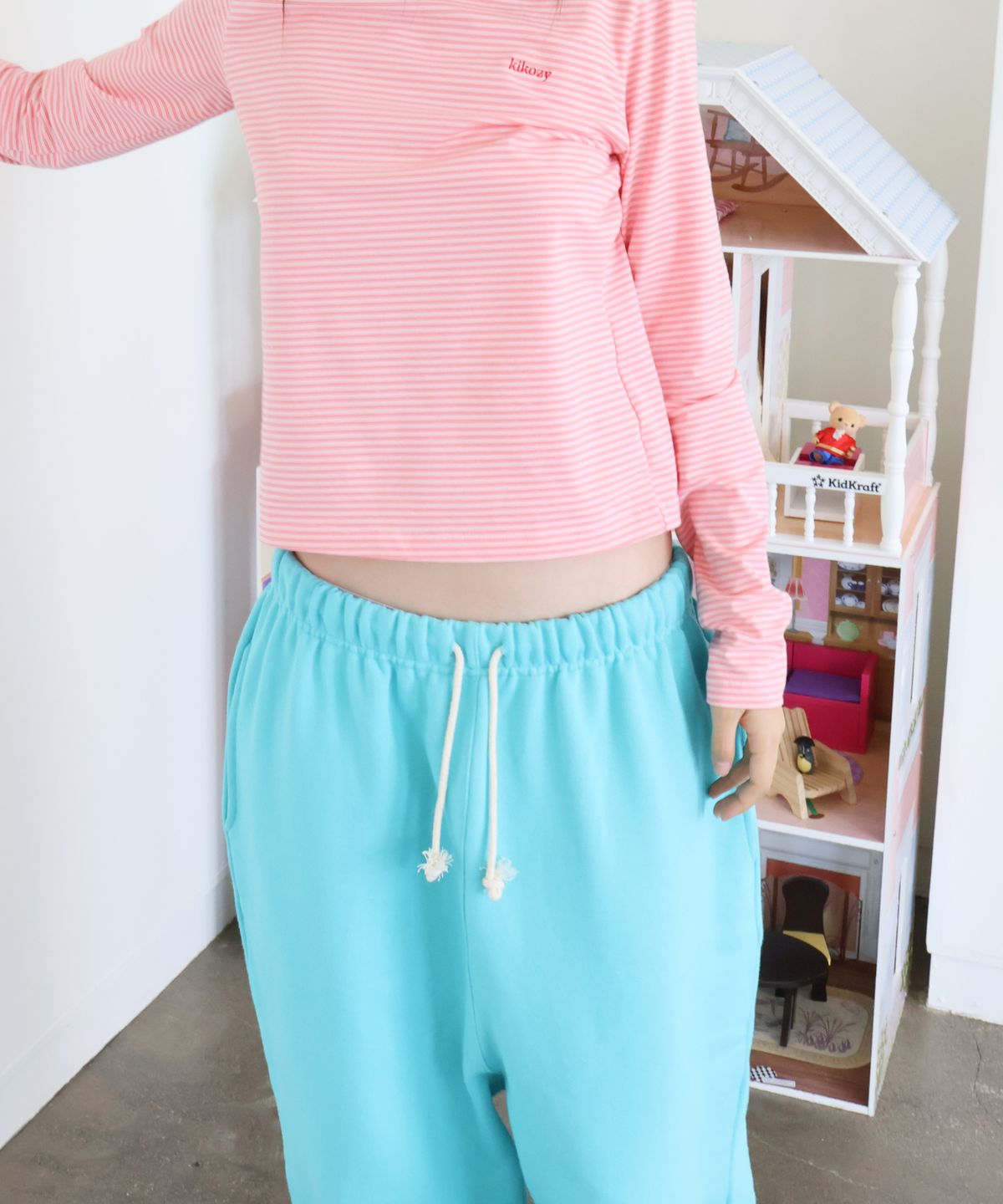 키코지(KIKOZY) Macaroon Sweat Pants_Mint