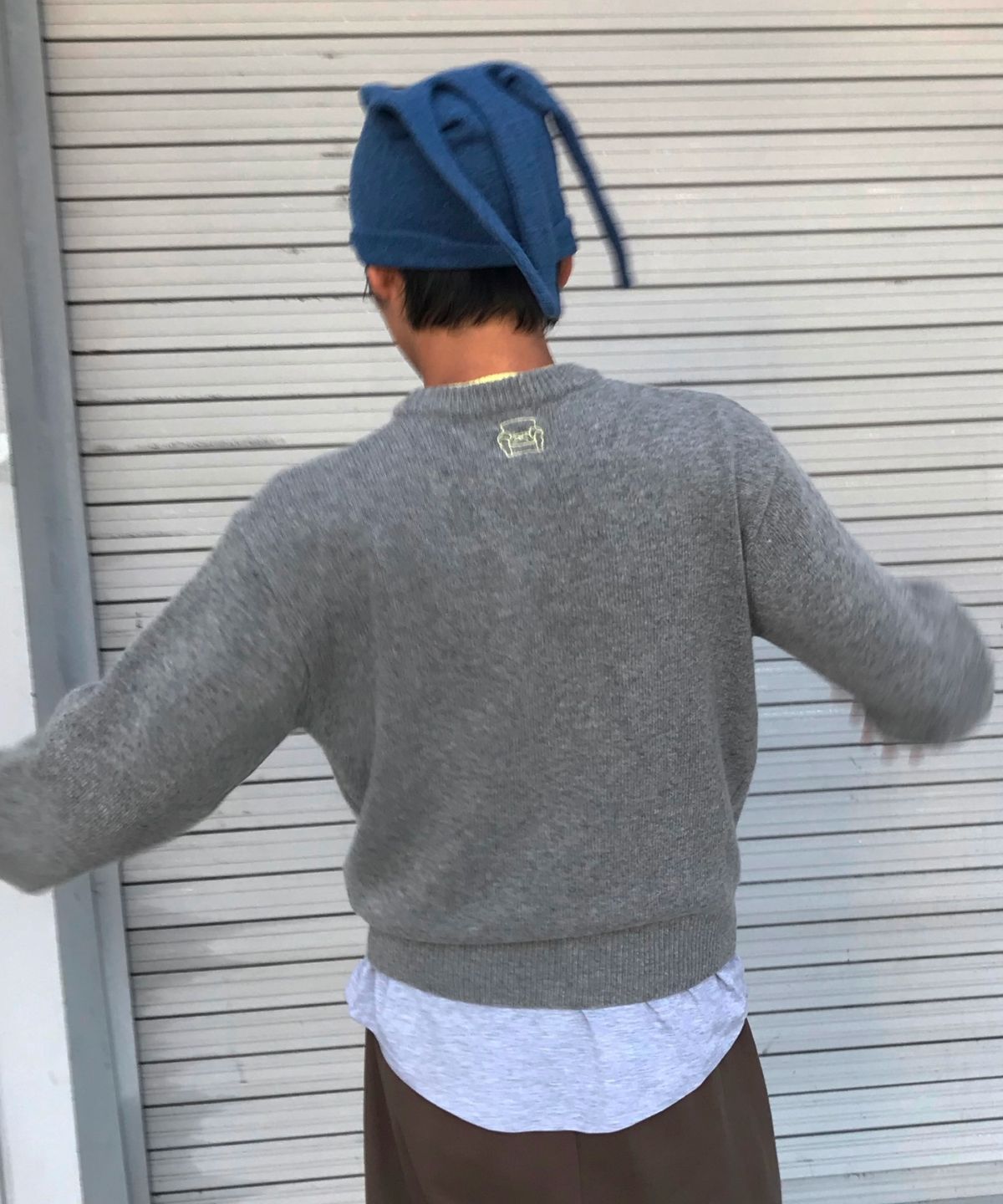 키코지(KIKOZY) Double Layered Round Knit_Grey