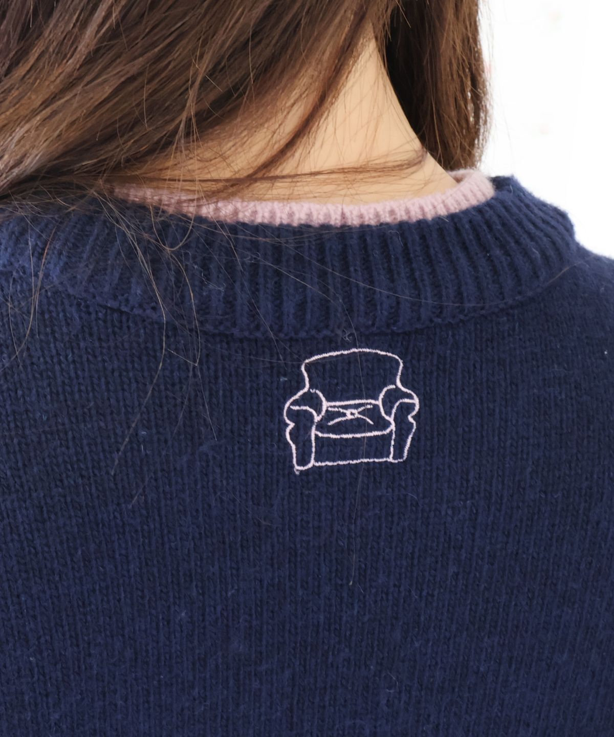 키코지(KIKOZY) Double Layered Round Knit_Navy