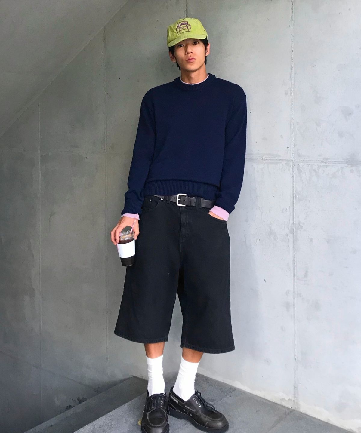 키코지(KIKOZY) Double Layered Round Knit_Navy