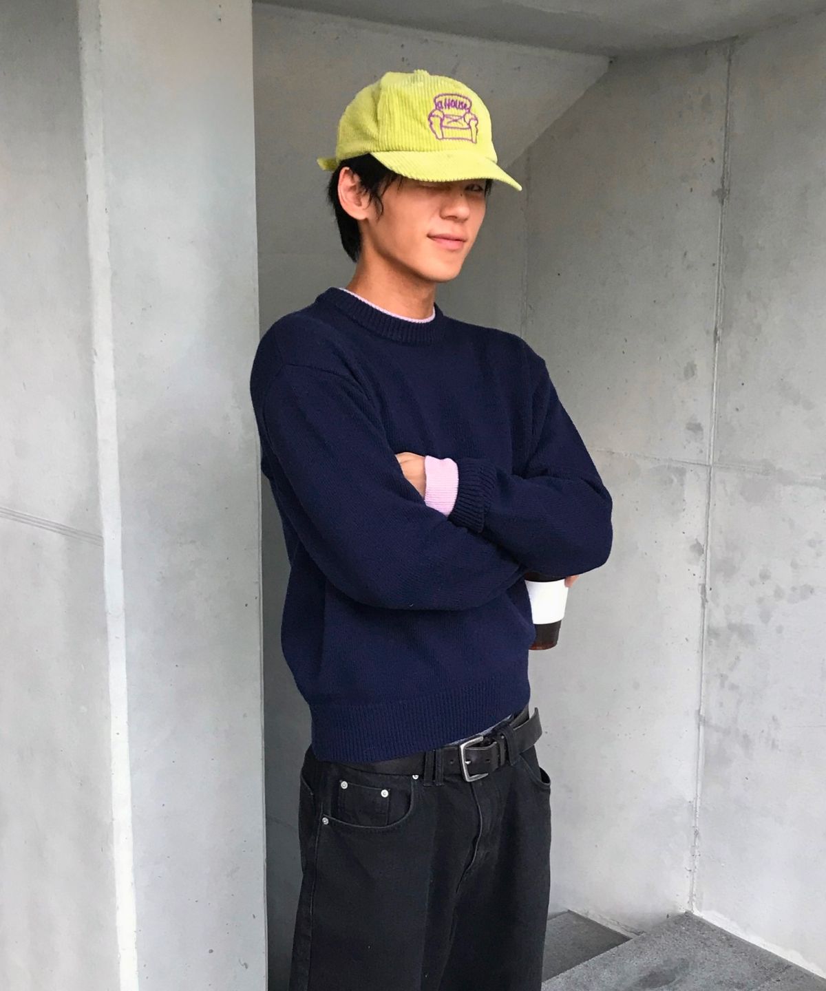 키코지(KIKOZY) Double Layered Round Knit_Navy