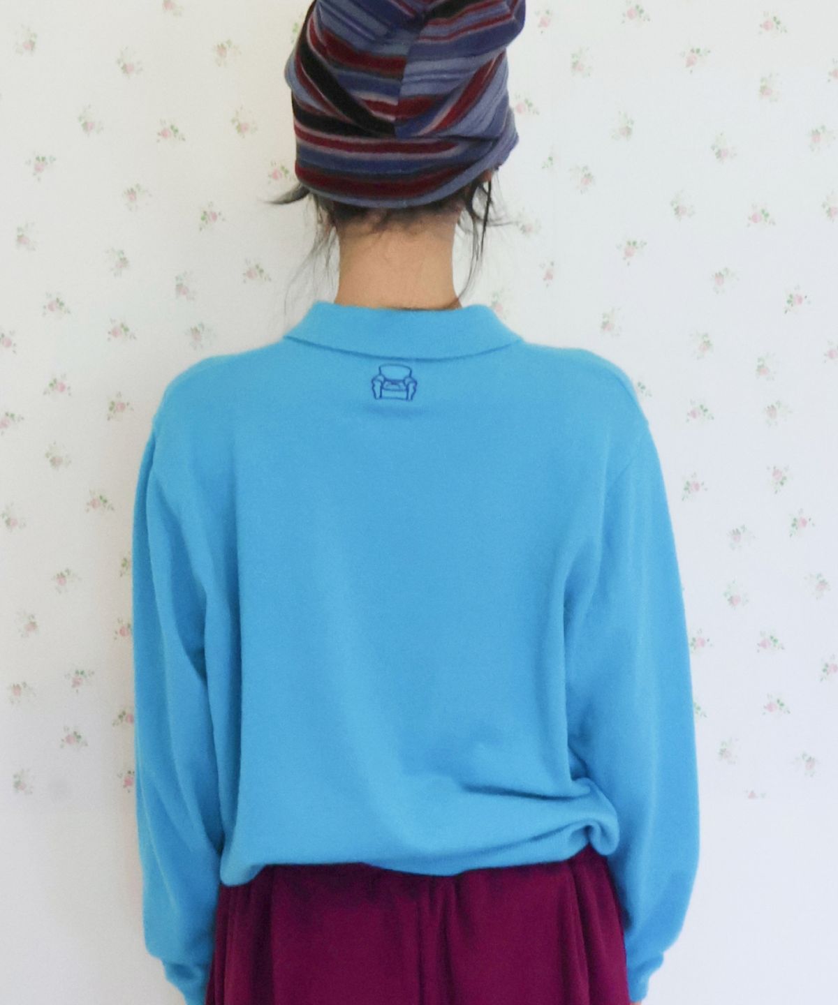 키코지(KIKOZY) Sofa Shell Collar Knit_Sky Blue