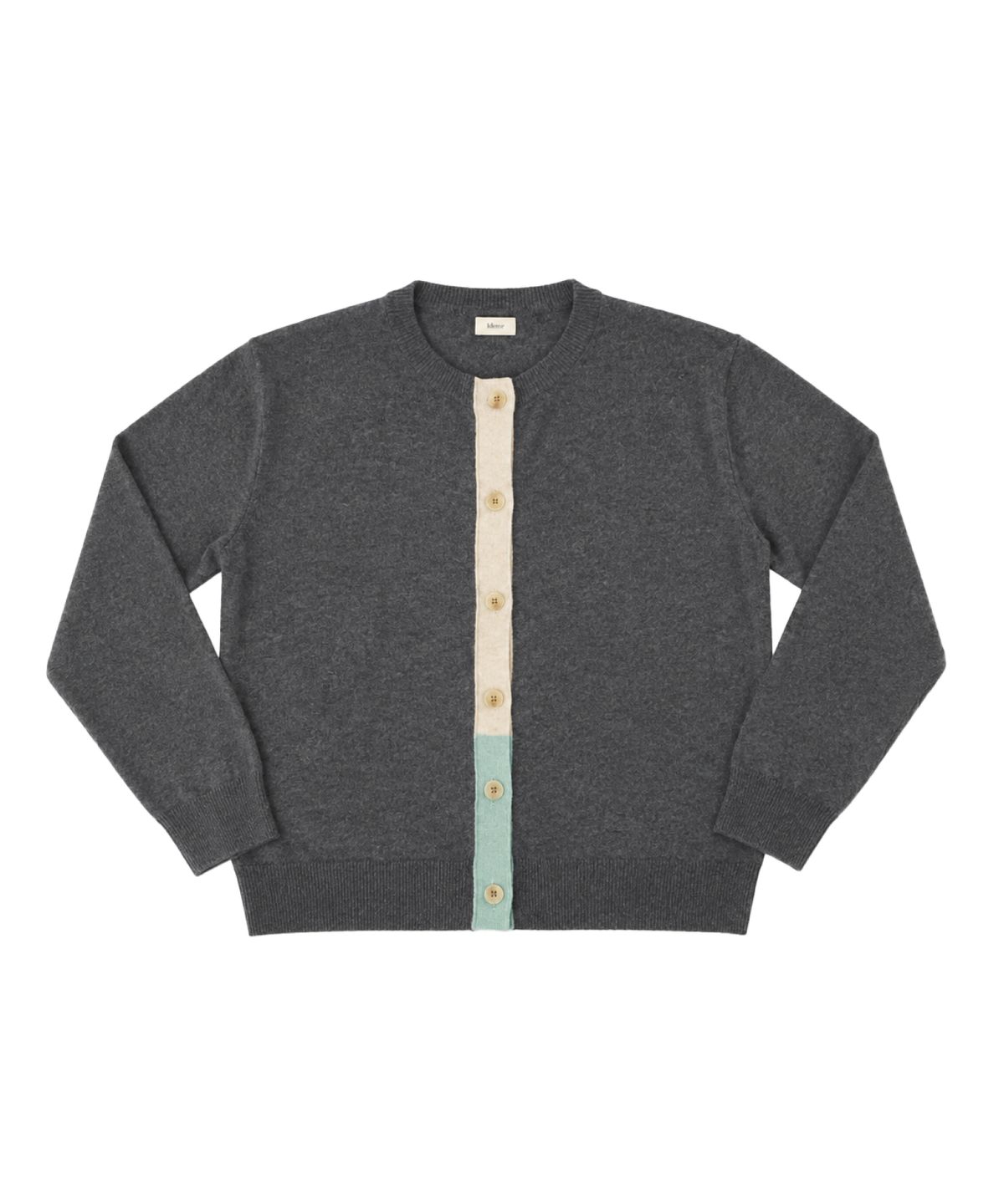 키코지(KIKOZY) Vintage Tone Mix Cardigan_Chacoal