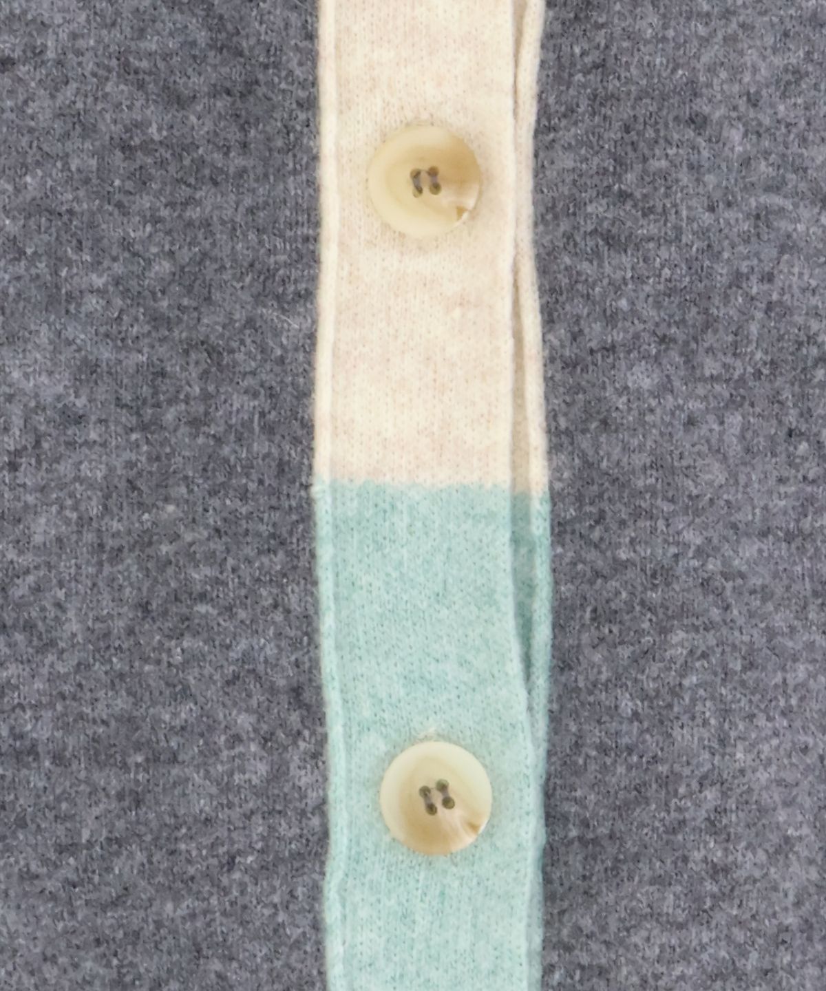 키코지(KIKOZY) Vintage Tone Mix Cardigan_Chacoal