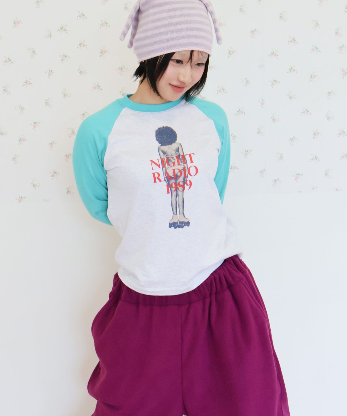 키코지(KIKOZY) Night Radio Raglan T-shirt_Mint