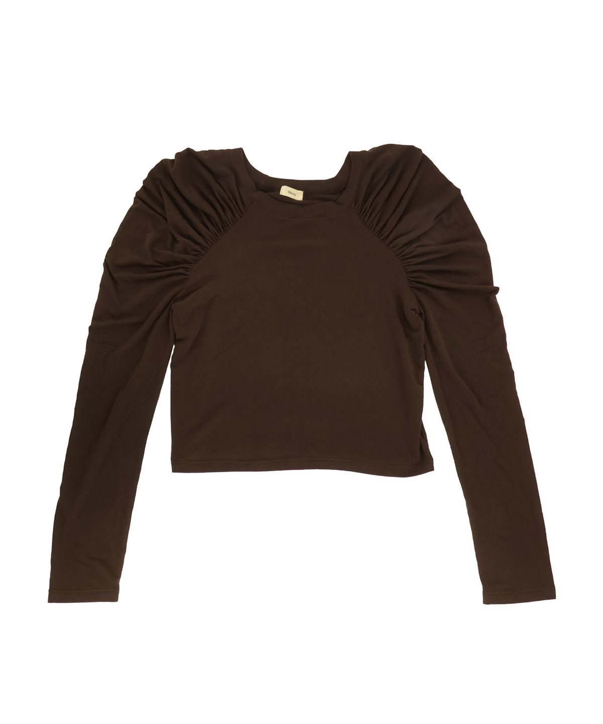 키코지(KIKOZY) [New] Shirring long sleeve top_Brown