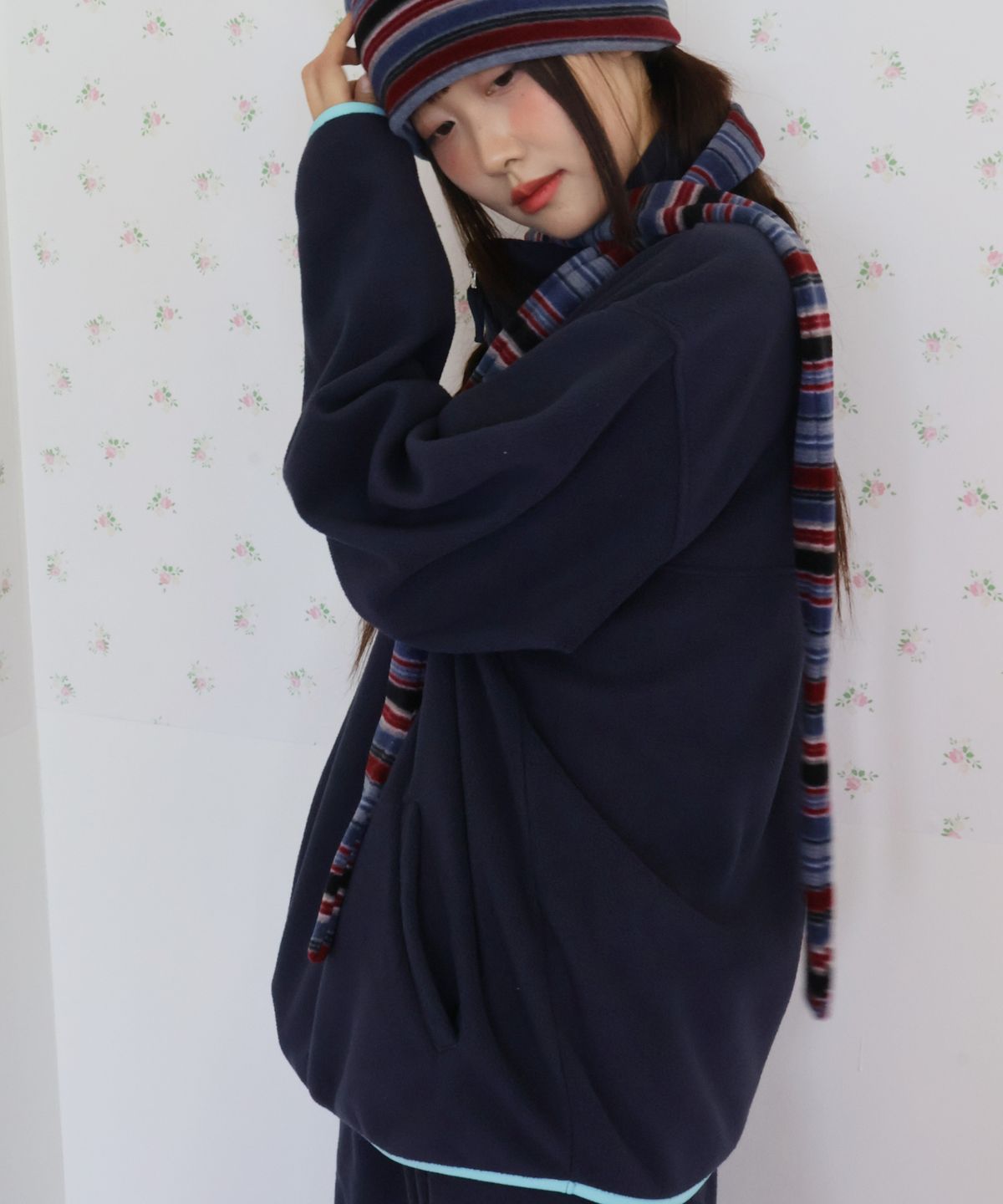 키코지(KIKOZY) Fleece Half Zip Up_Navy