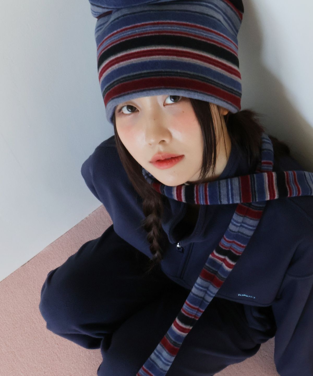 키코지(KIKOZY) Fleece Half Zip Up_Navy