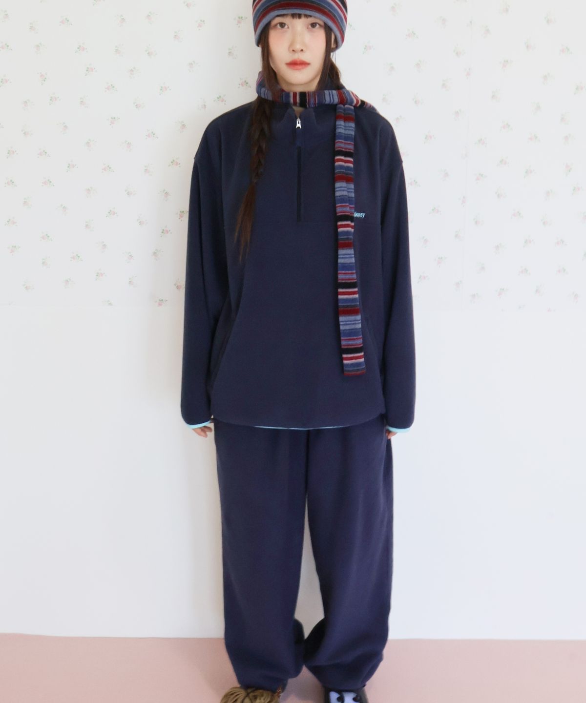 키코지(KIKOZY) Fleece pants_Navy