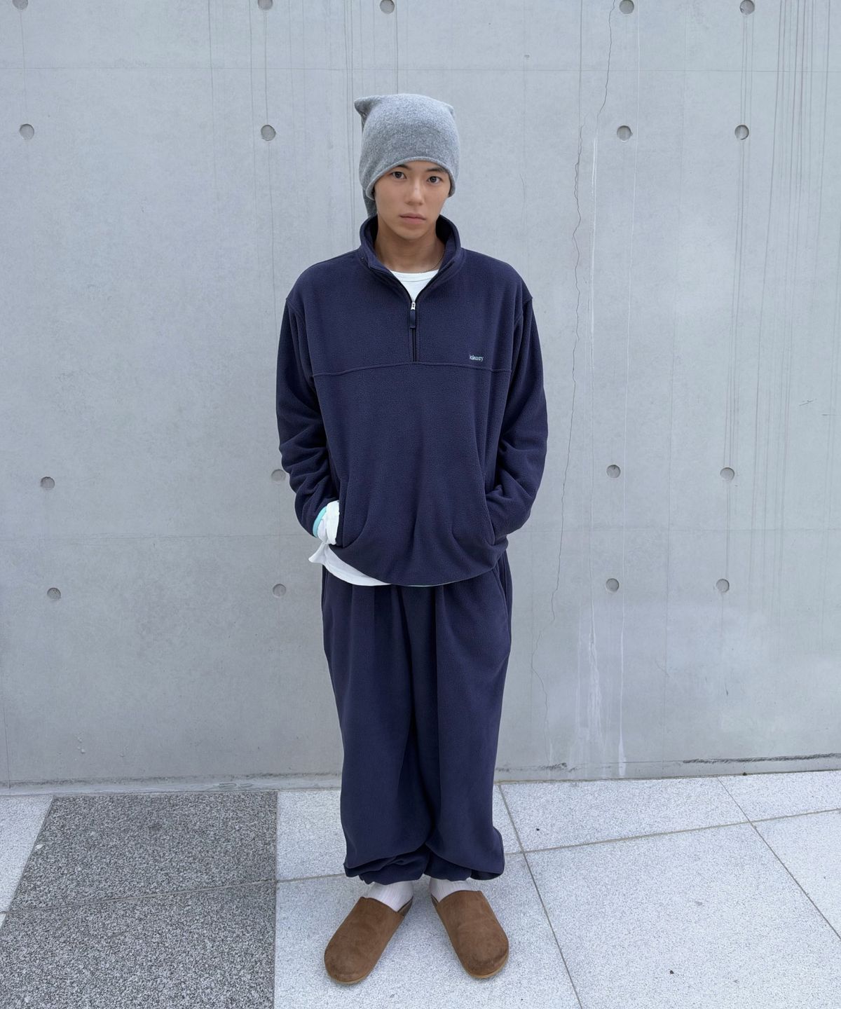 키코지(KIKOZY) Fleece pants_Navy