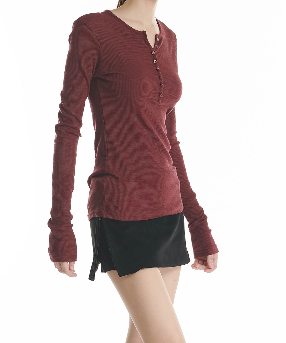 프로젝트 웨이브(PROJECT WAVE) Button Henley Neck T-Shirt (4color)