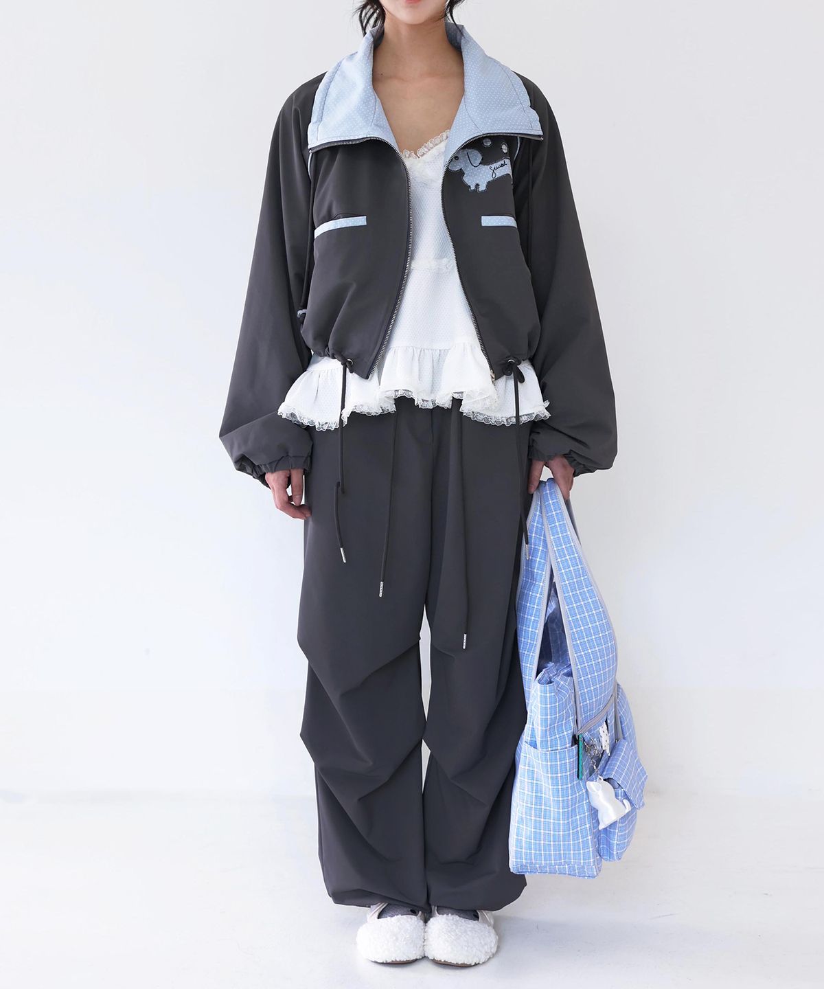 시월107(SIWL107) SIWL Track Pants (Dark Grey)
