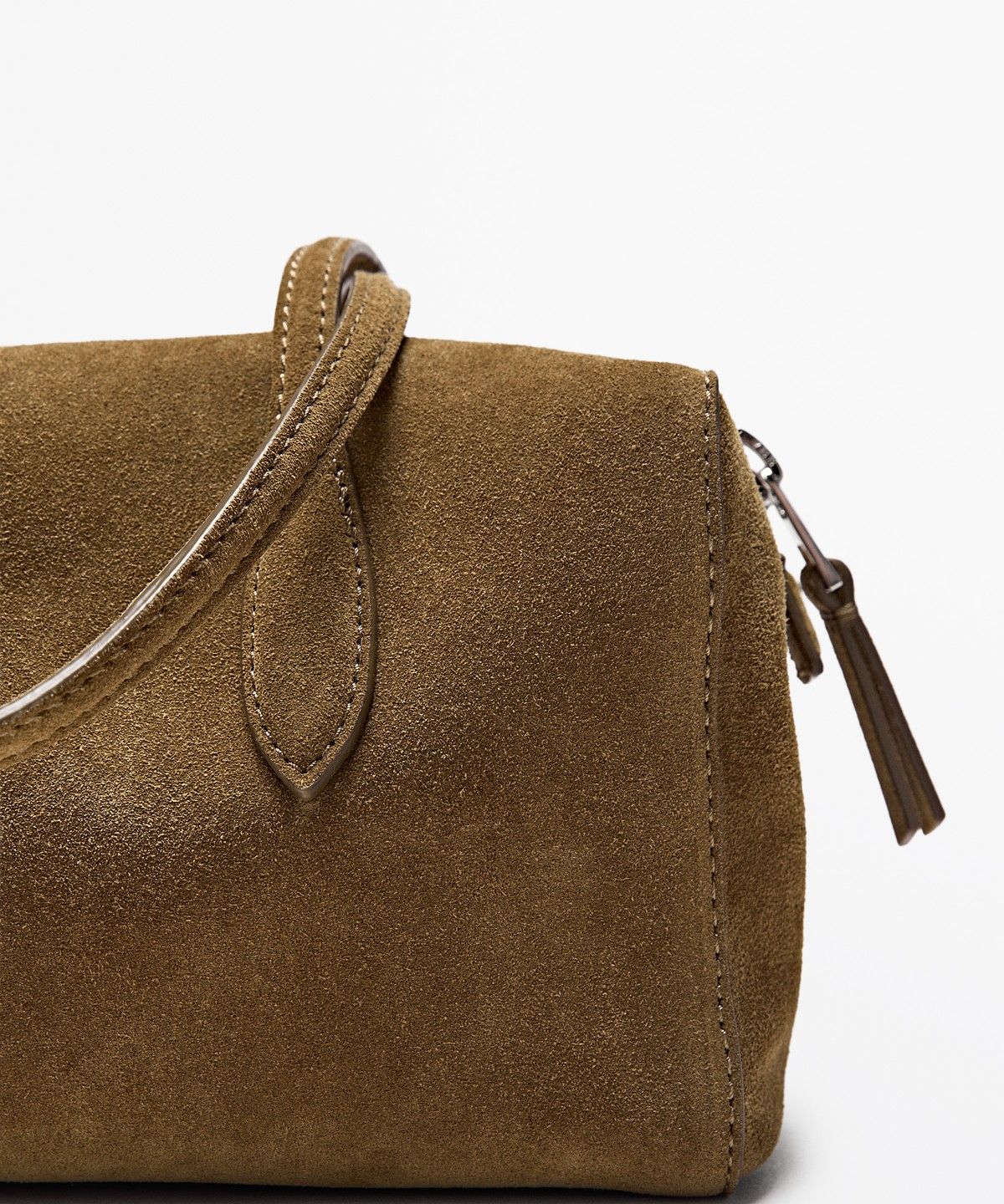 마시모두띠(MASSIMO DUTTI) 스플릿 스웨이드 미니 사첼 백