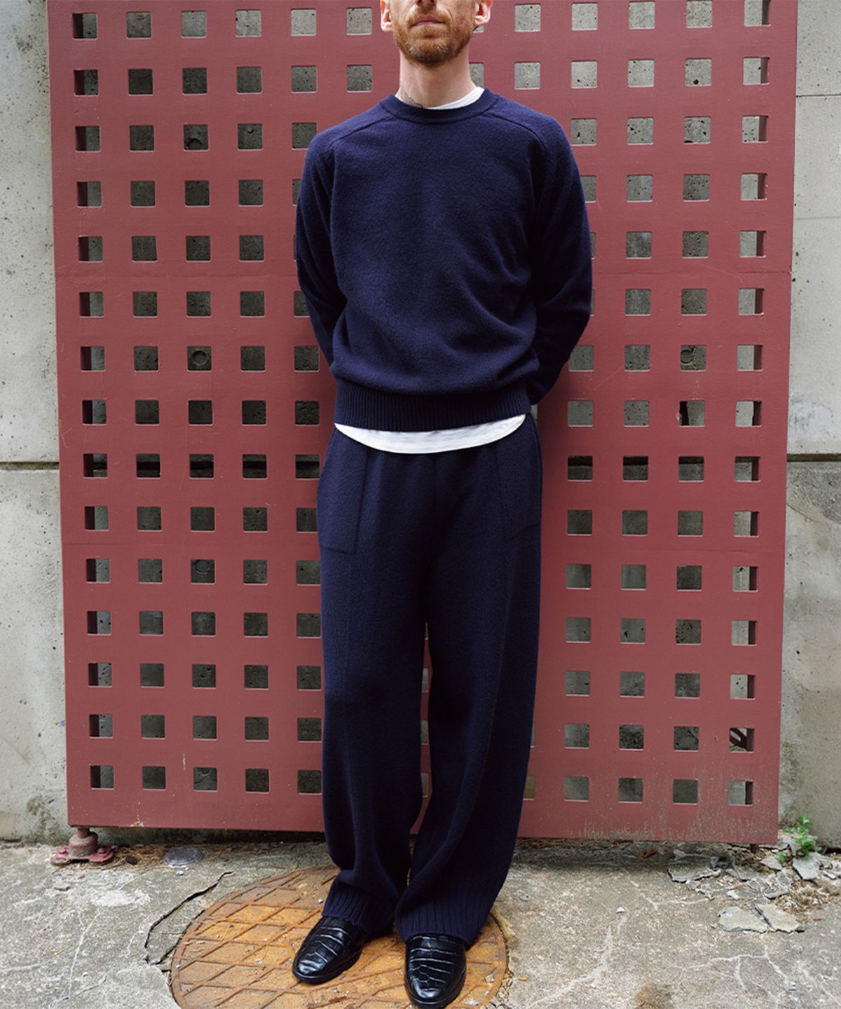 우마뭉(UMARMUNG) Super fine merino wholegarment pants_Deep sea