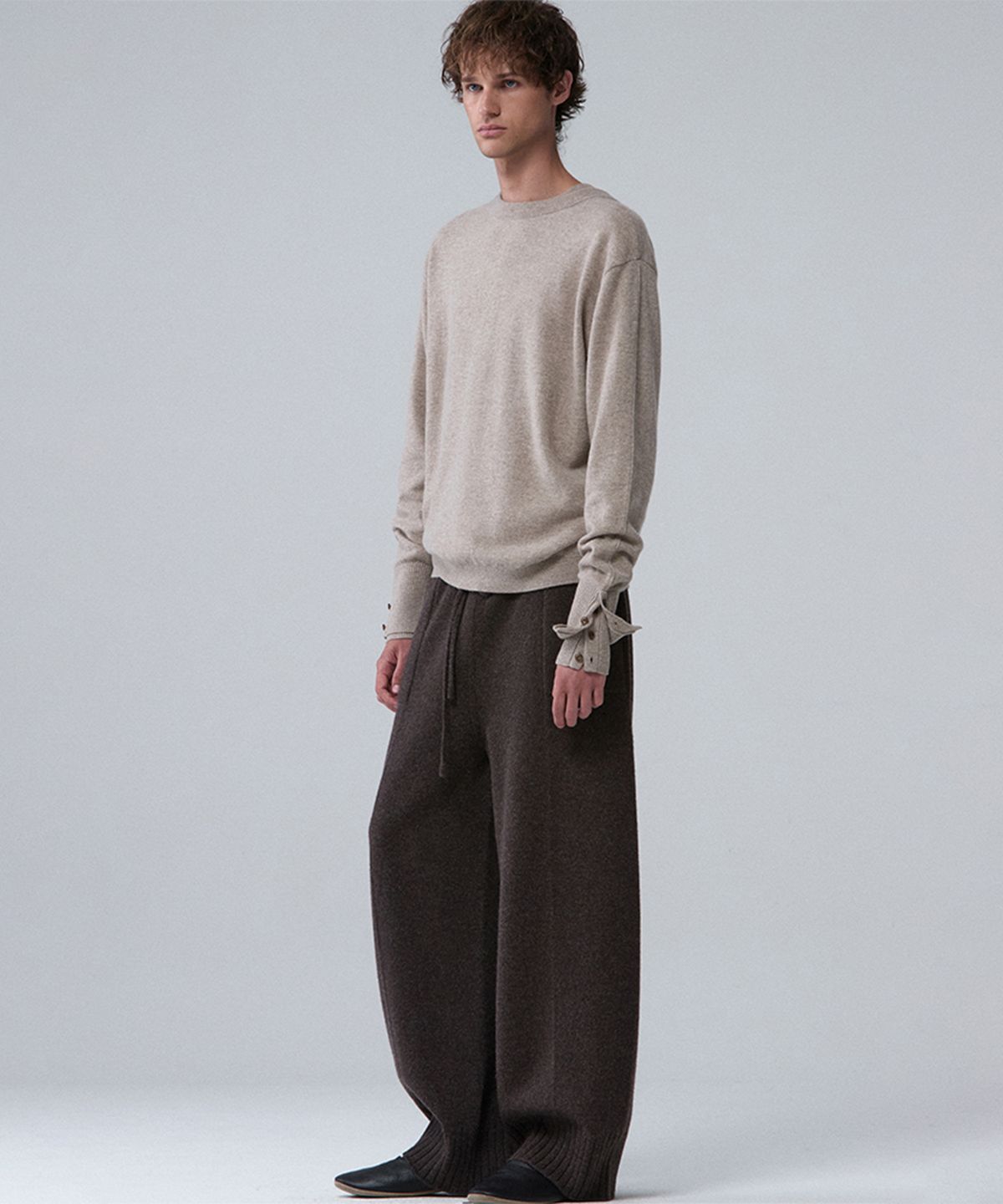 우마뭉(UMARMUNG) Wool cashmere two way cardigan_Dune