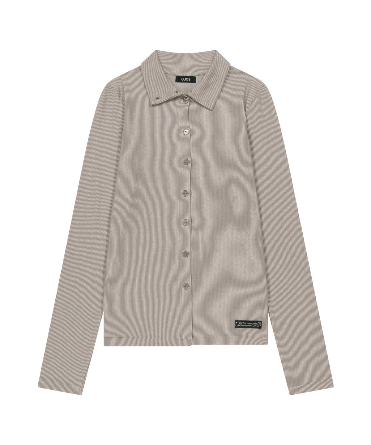 오호스(OJOS) Buttoned Turtle Top / Tan