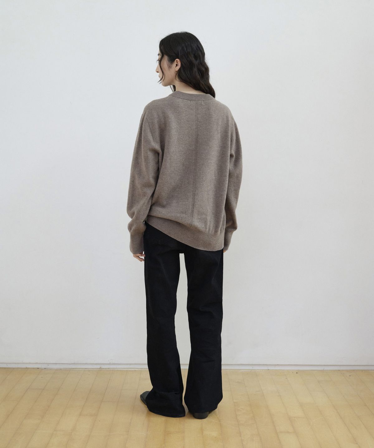 스텝어라운드(STEP AROUND) Cotton Stretch Bootcut Pants_BLACK