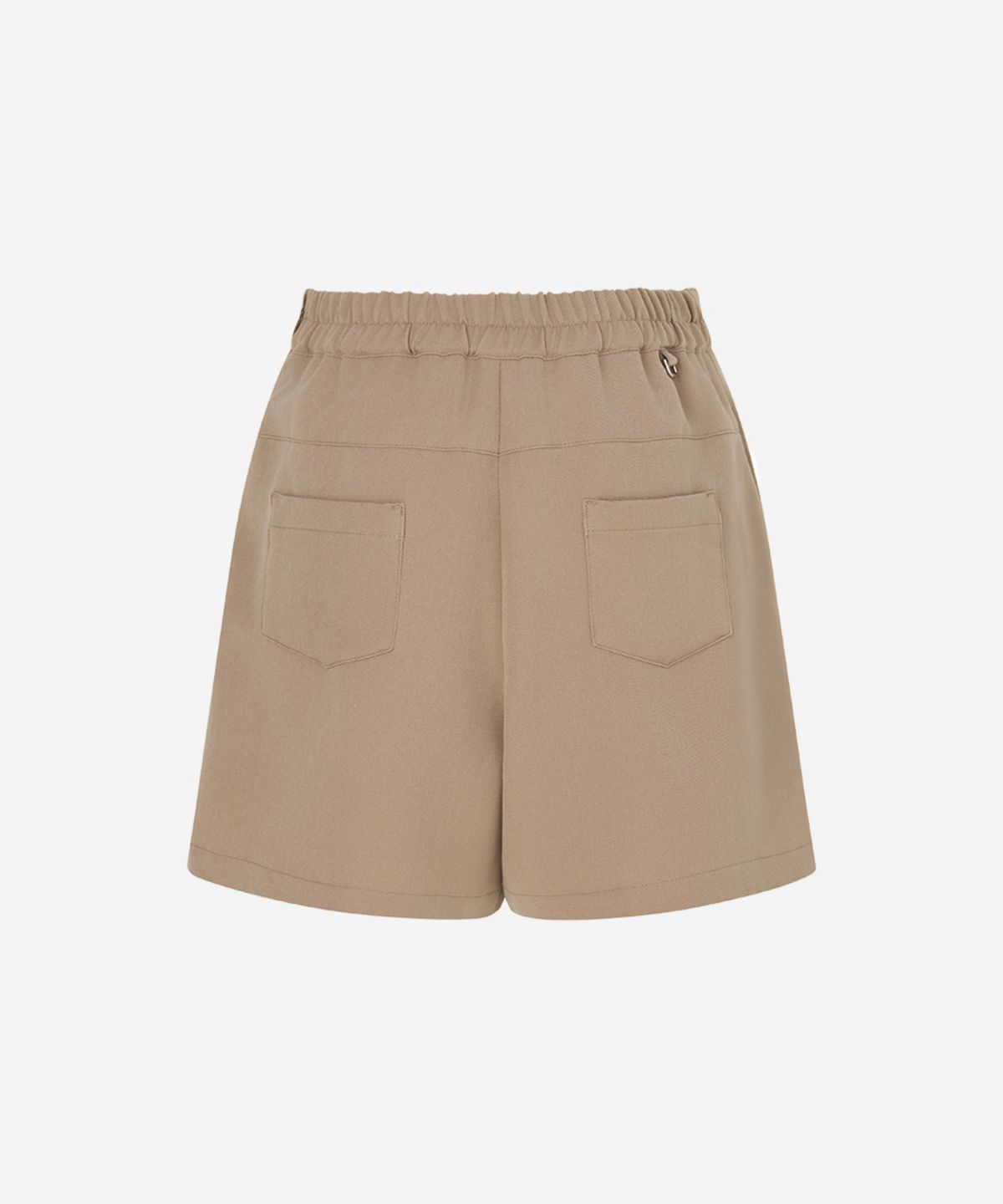 로드로아르(LORDLOAR) 비대칭 플리츠 랩 숏팬츠 BEIGE