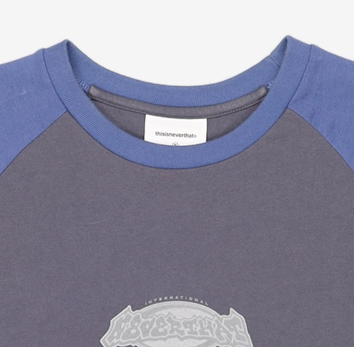 디스이즈네버댓(THISISNEVERTHAT) Raglan Tee Navy/Charcoal S