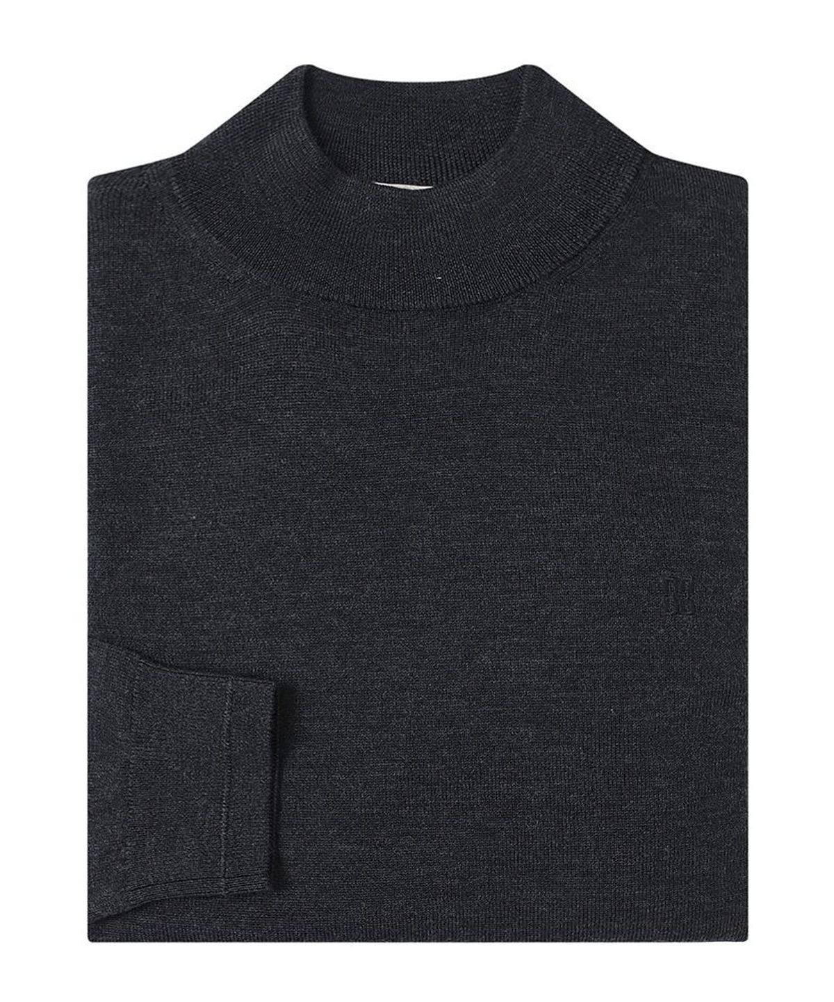 닥스셔츠(DAKS SHIRTS) 울100 터틀넥 니트 레귤러핏 그레이_DLW3SWTN450G1