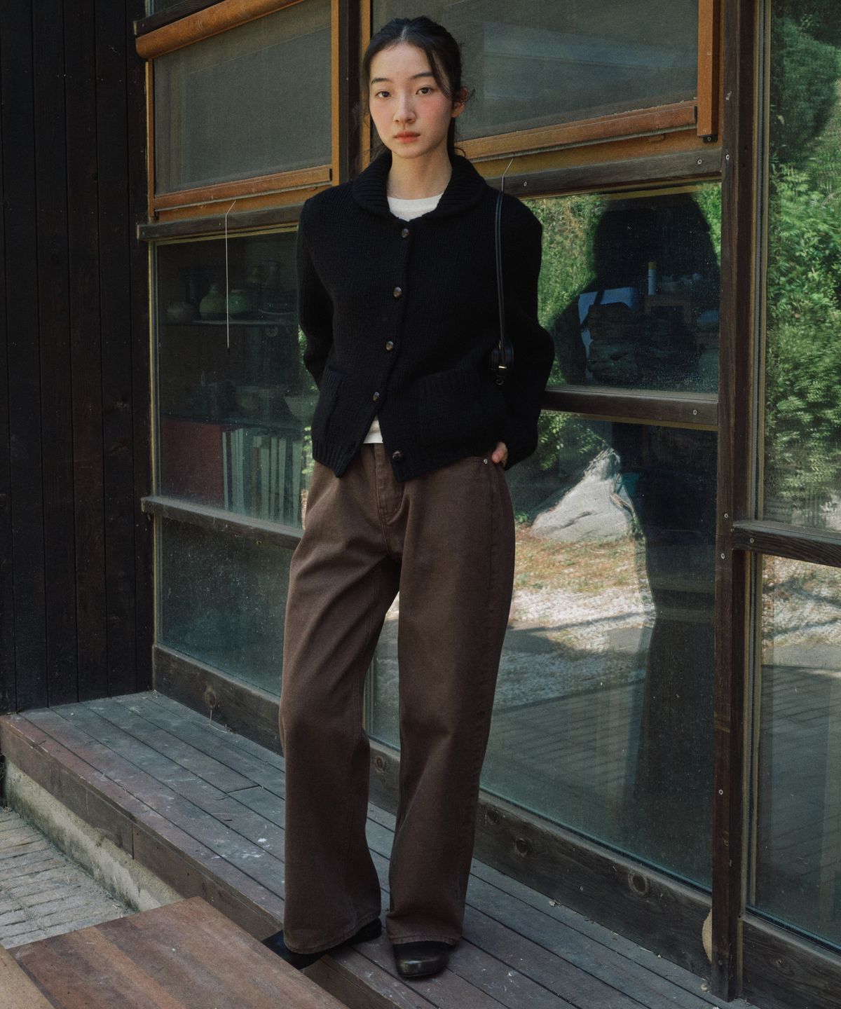 스텝어라운드(STEP AROUND) Soft Washing Color Straight Denim_BROWN