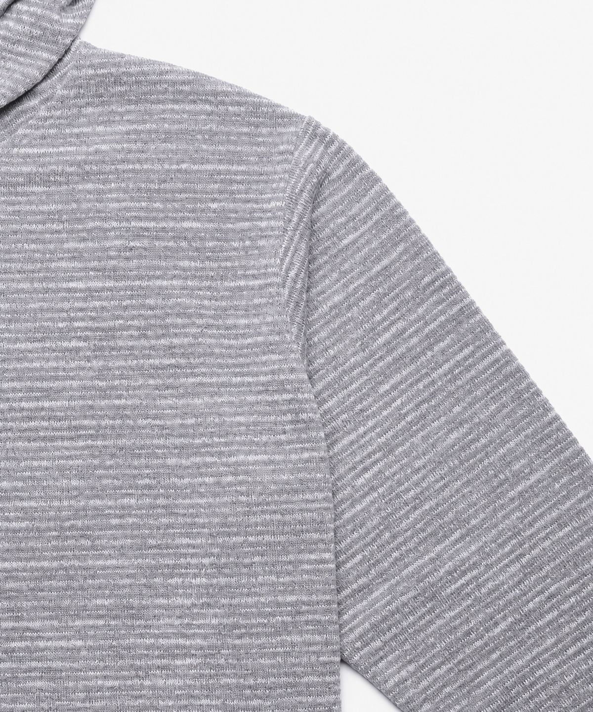 폴리그램(POLYGRAM) 슬럽 멜란지 후드 헨리넥 롱슬리브 - GRAY