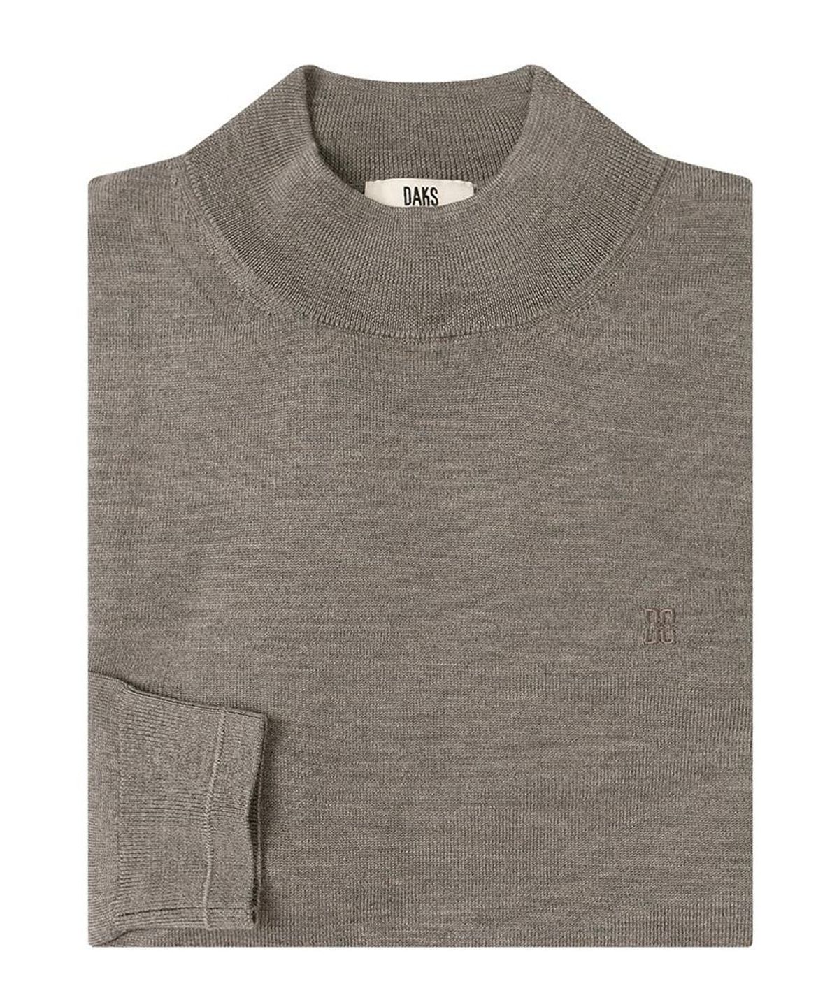 닥스셔츠(DAKS SHIRTS) 울100 터틀넥 니트 레귤러핏 베이지_DLW3SWTN450I1