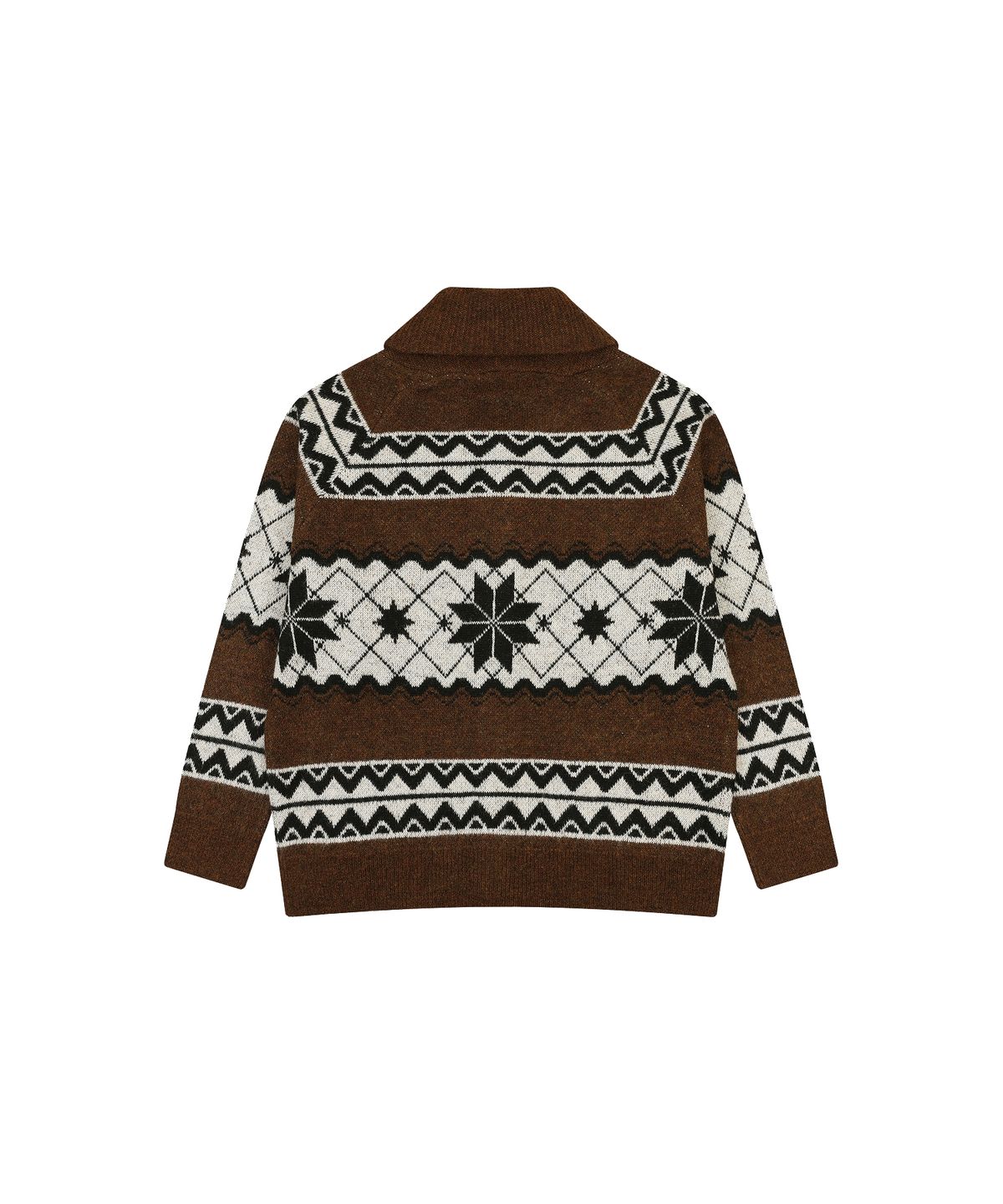 나우앤투모로우(NOWANDTOMORROW) COWICHAN ZIP CARDIGAN [BROWN]
