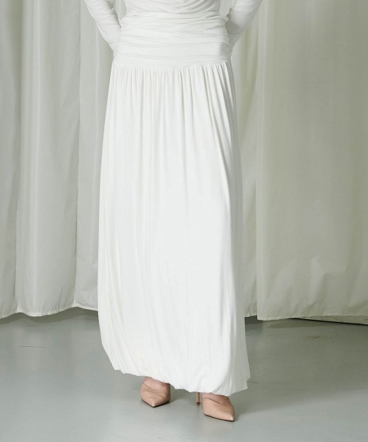 프로젝트 웨이브(PROJECT WAVE) Drape Long Skirt (4color)