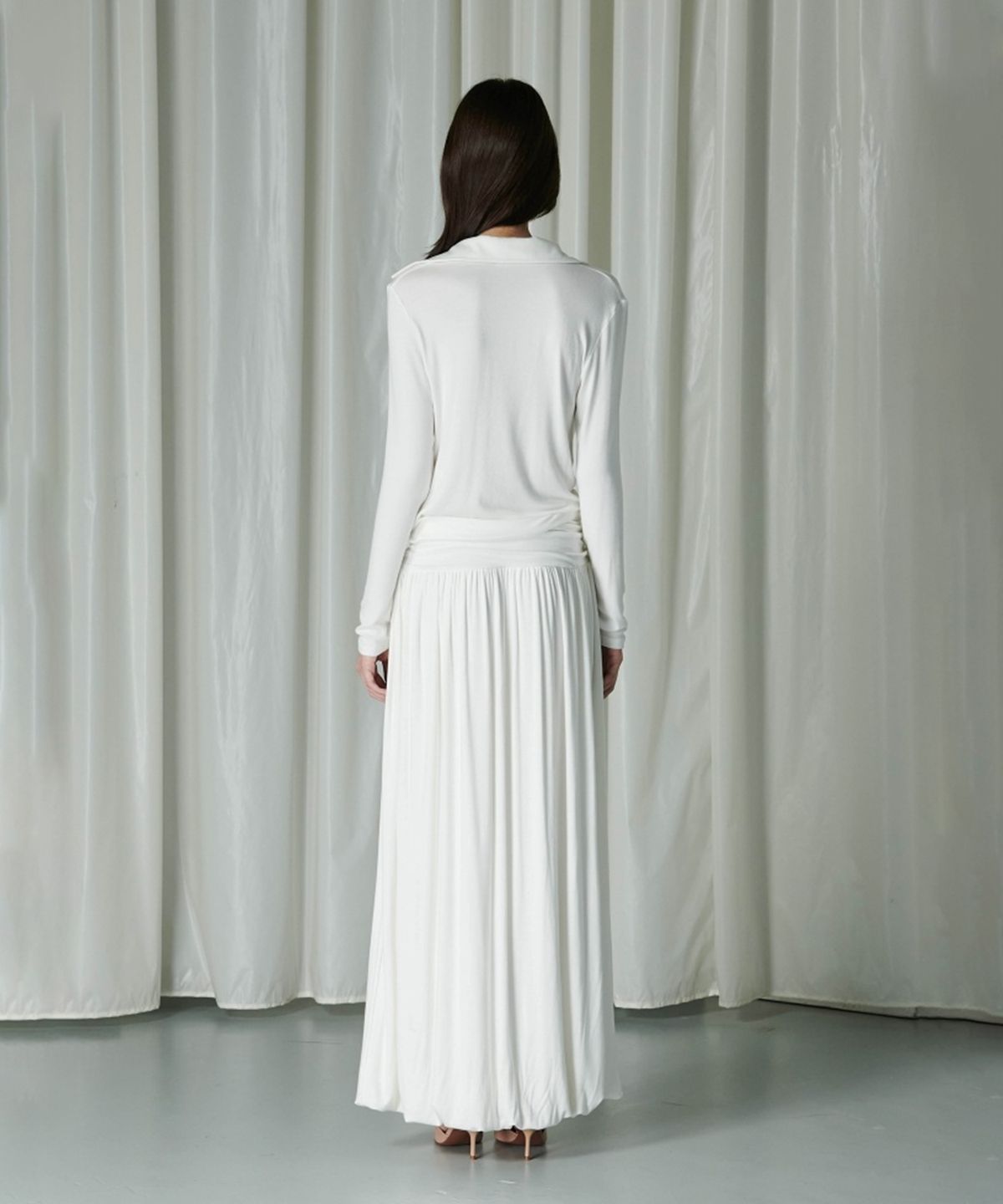 프로젝트 웨이브(PROJECT WAVE) Drape Long Skirt (4color)