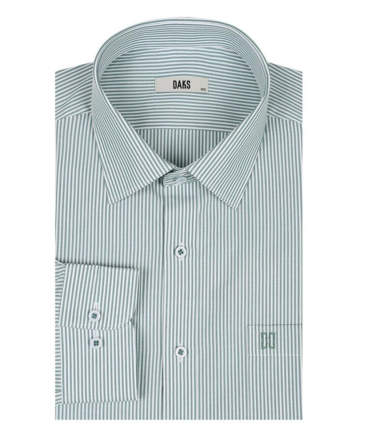 닥스셔츠(DAKS SHIRTS) 면100 스트라이프셔츠 레귤러핏 그린_DMP2SHDL120E1