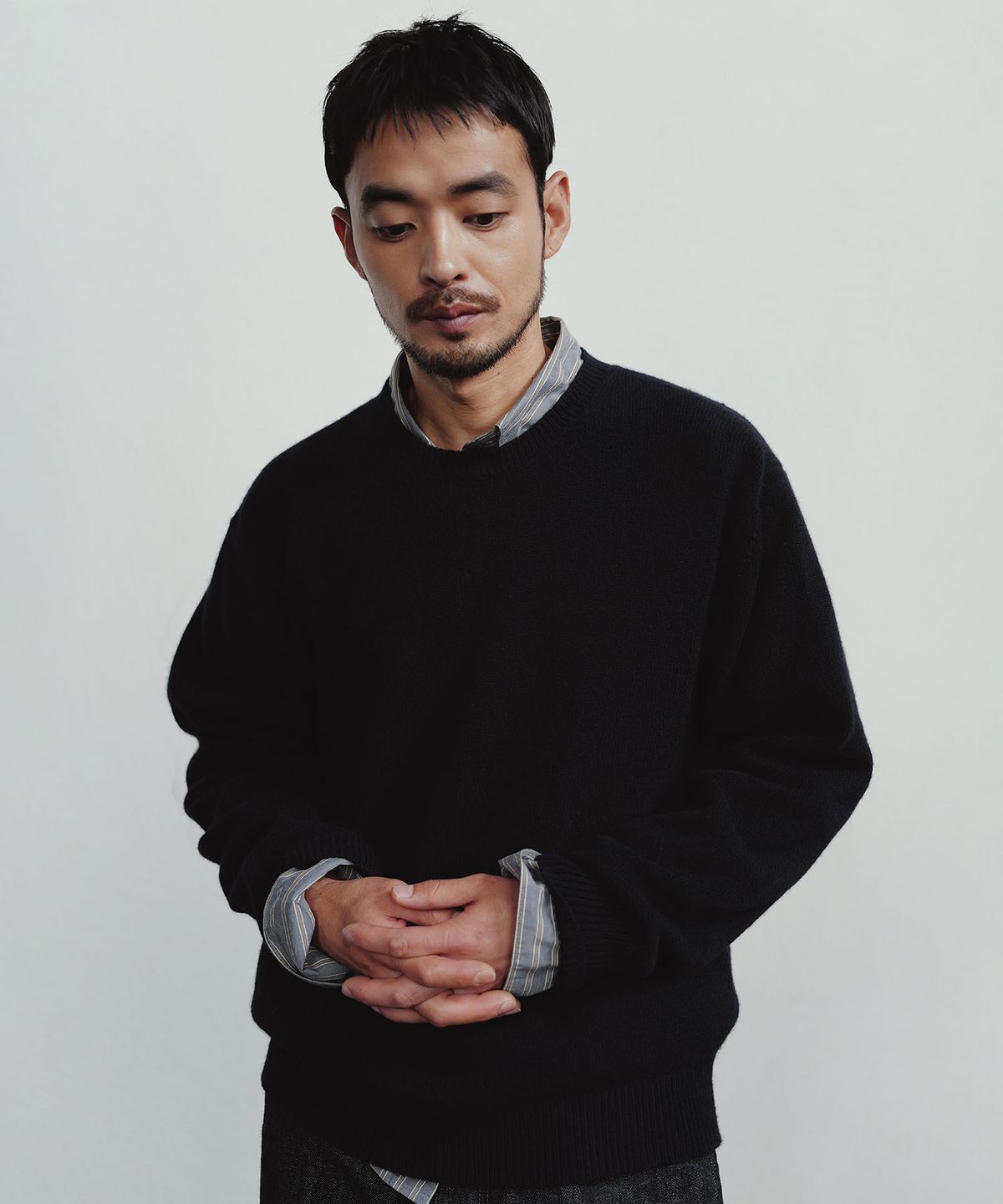 블랭크룸(BLANKROOM) 스트라이프 셔츠_ATELIER PURPLE