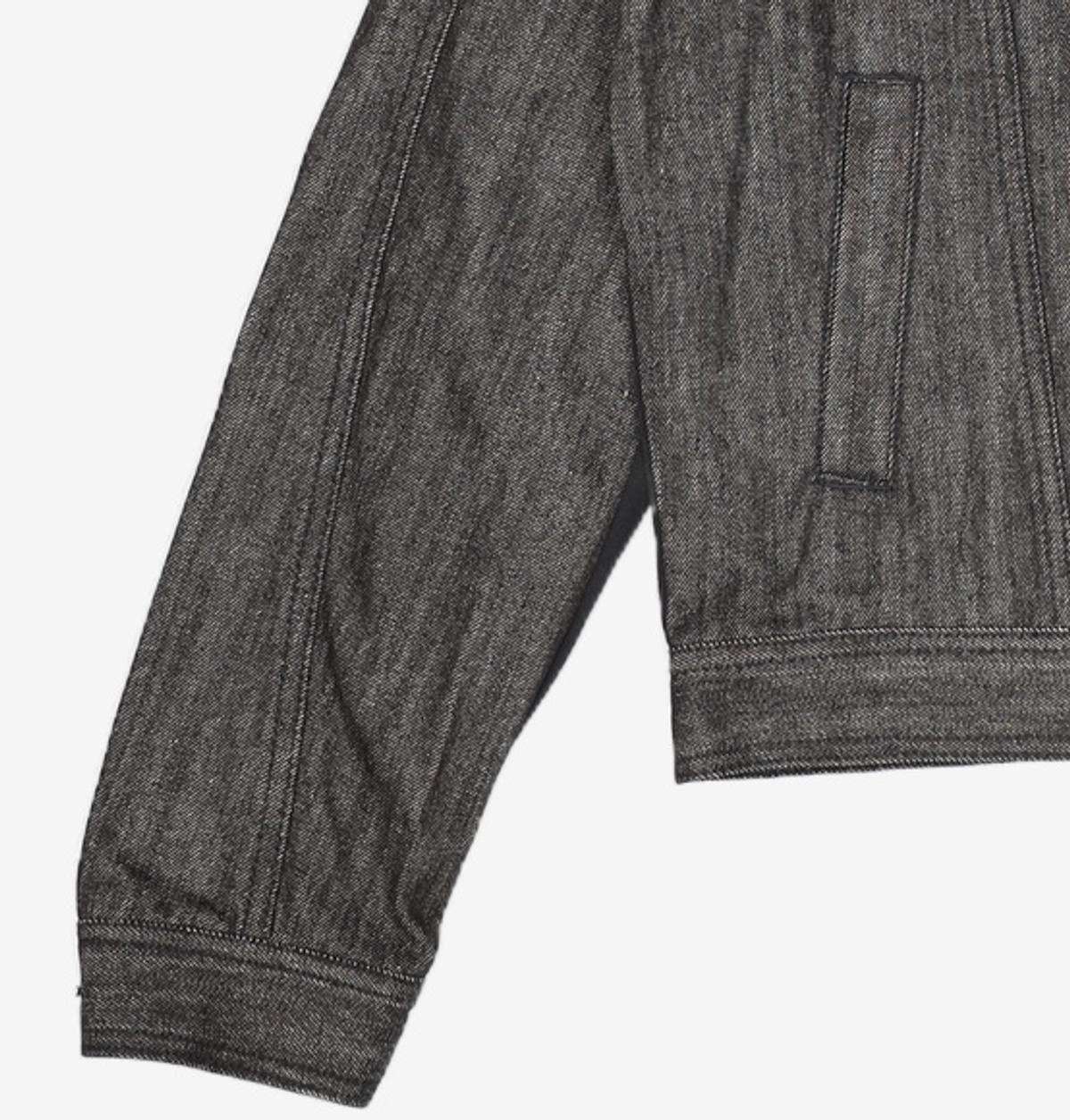 애드오프(ADDOFF) MIX SWEAT DENIM JACKET BLACK M
