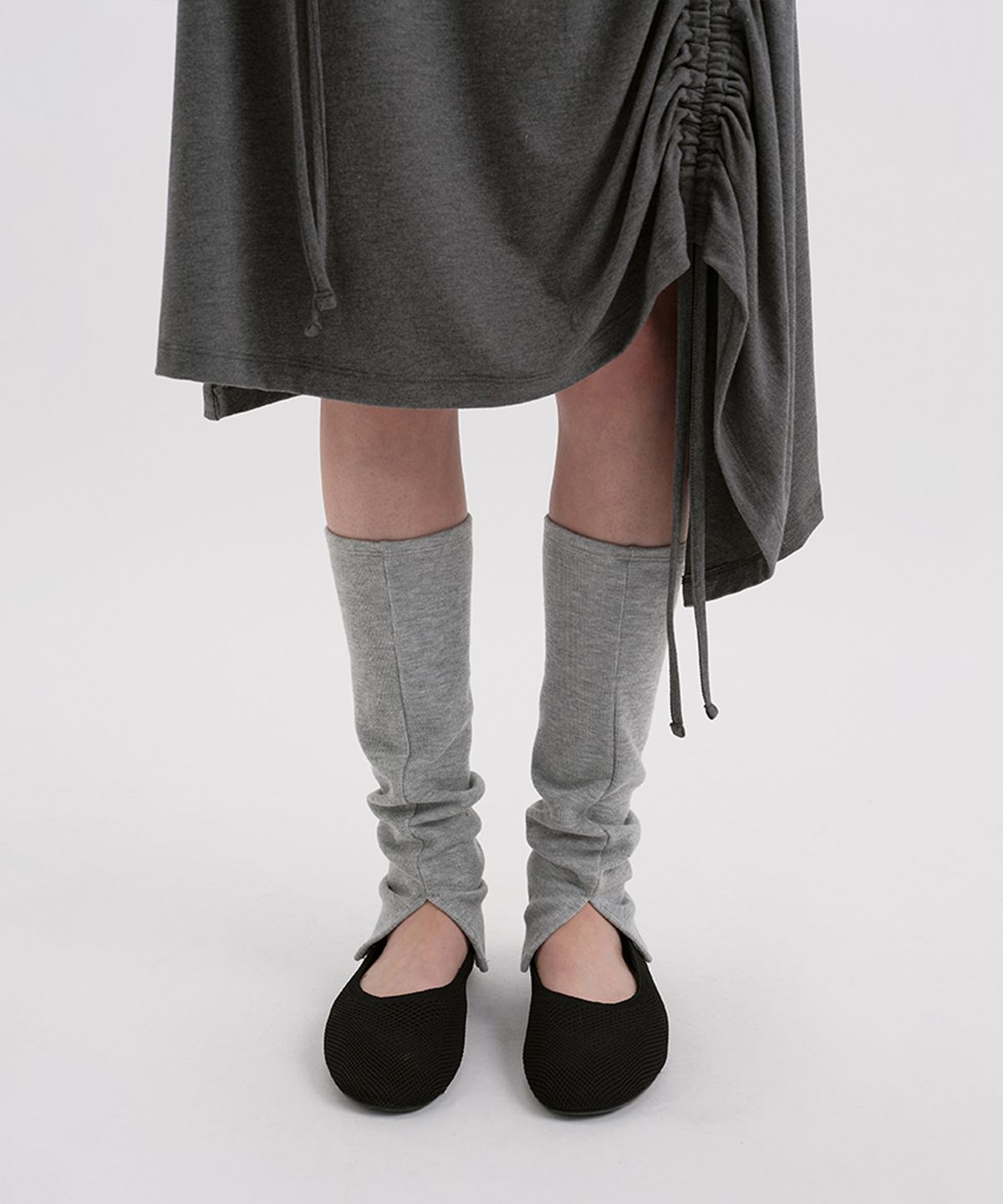 시메트릭 퍼센트(SYMMETRICPERCENT) Comfort Rib Leg Warmer / Melange Grey