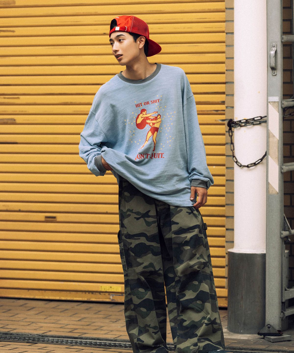 앵글런(ANGLAN) Military Work Wide Pants - Camo