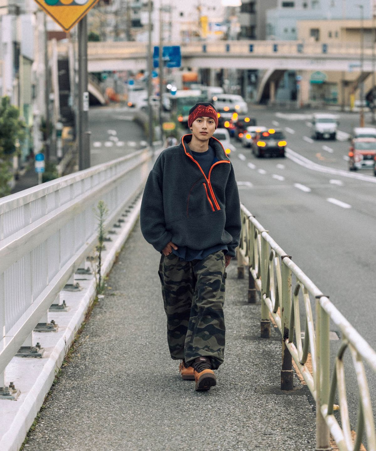 앵글런(ANGLAN) Military Work Wide Pants - Camo
