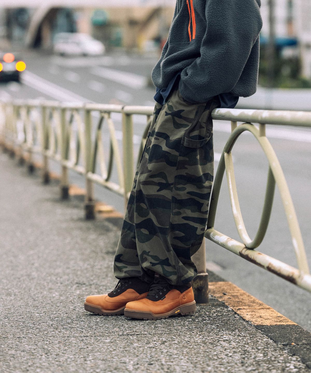 앵글런(ANGLAN) Military Work Wide Pants - Camo